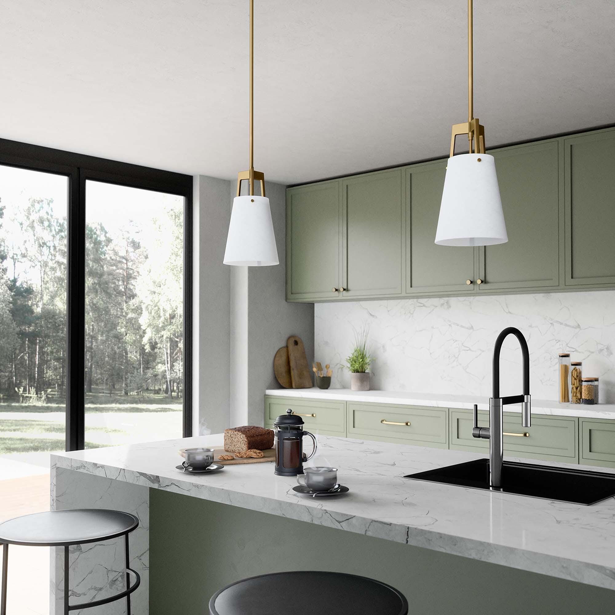 Modway Aspire Pendant Light, White, rollover