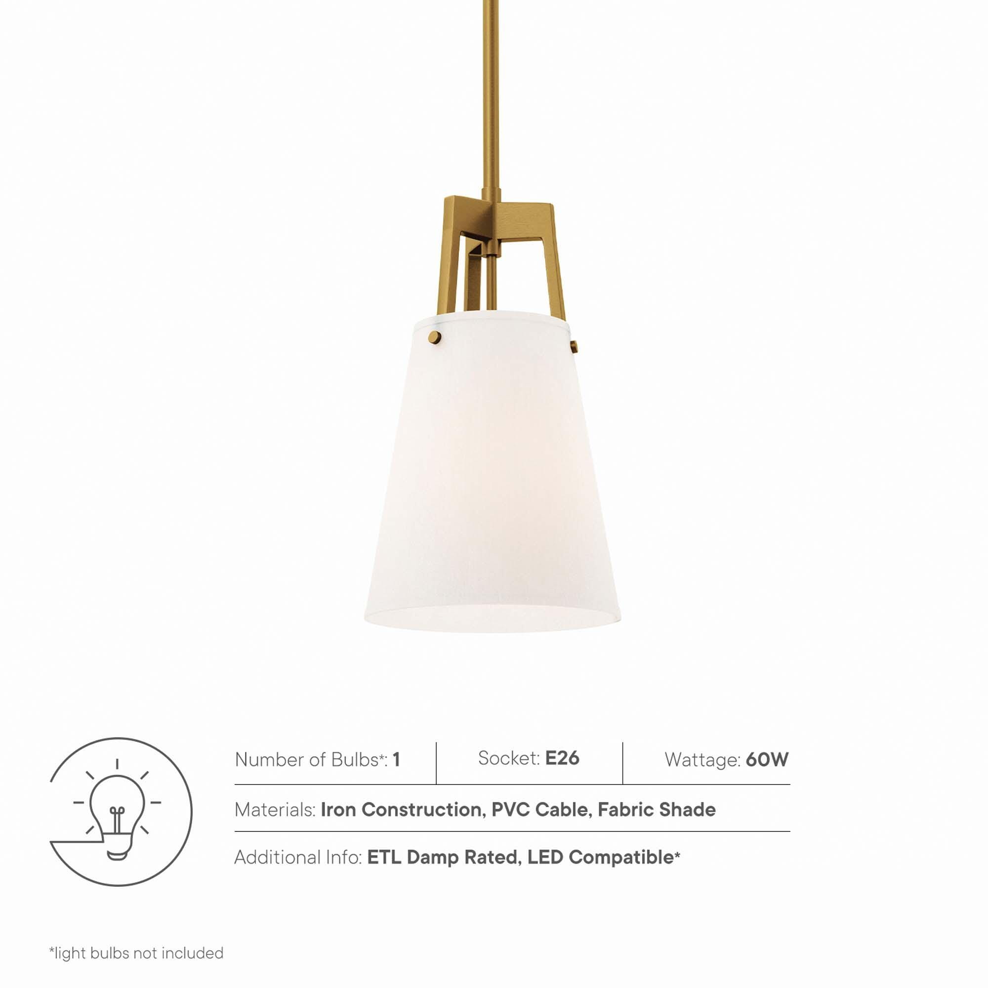 Modway Aspire Pendant Light, White, large