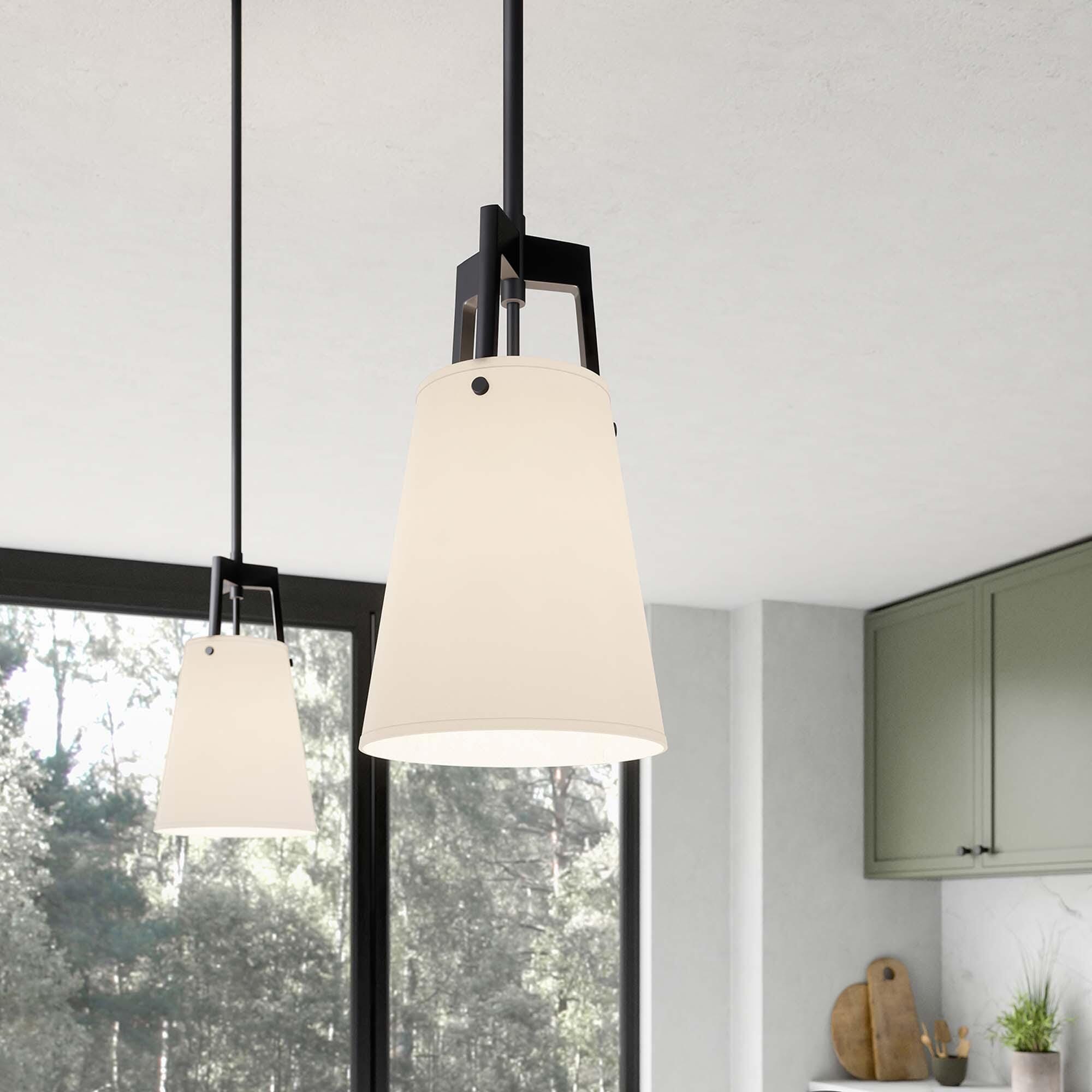 Modway Aspire Pendant Light, White/Bronze, large