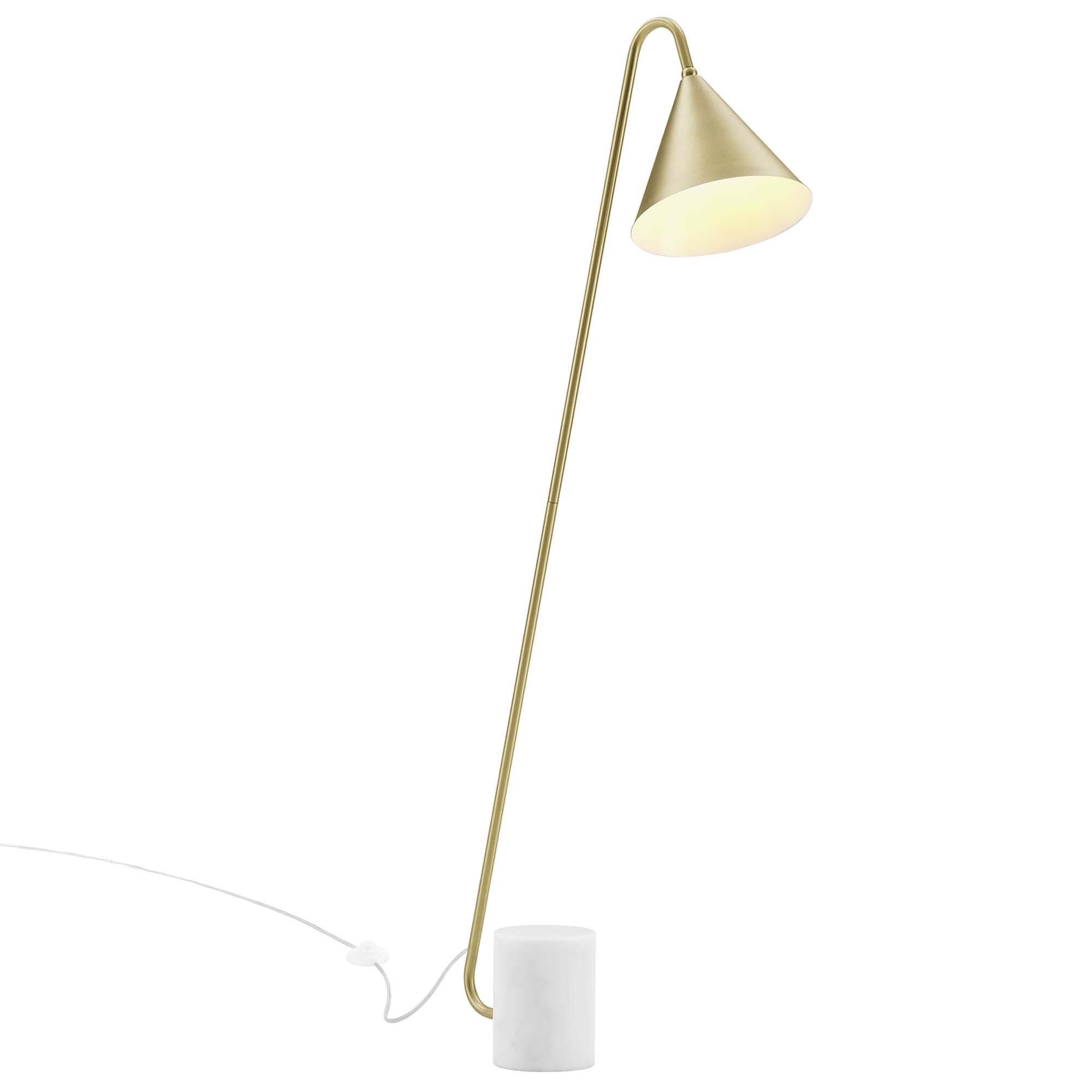 Modway Ayla Floor Lamp, Brass, large