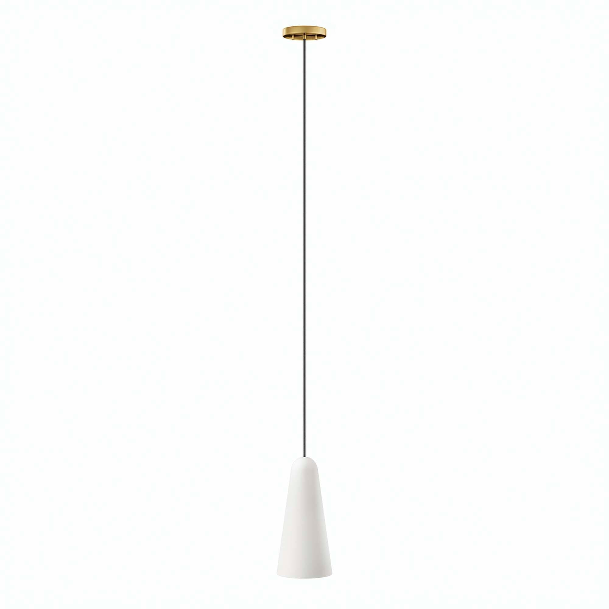 Modway Beacon Pendant Light, Opal/Brass, large