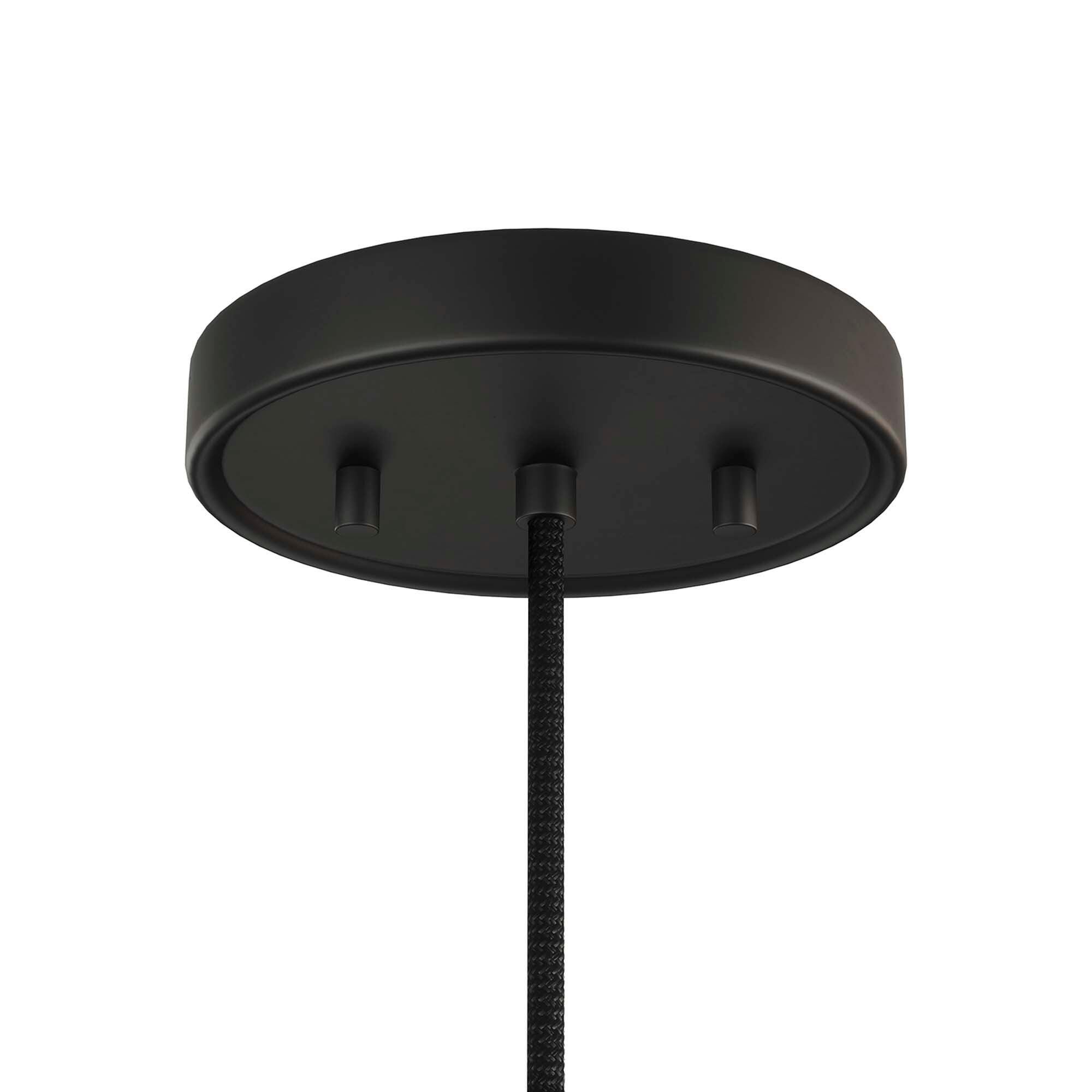 Modway Beacon Pendant Light, Opal/Black, large