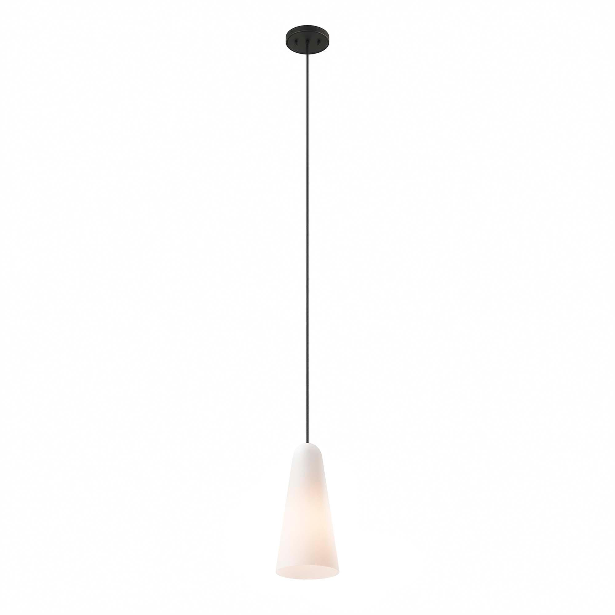 Modway Beacon Pendant Light, Opal/Black, large