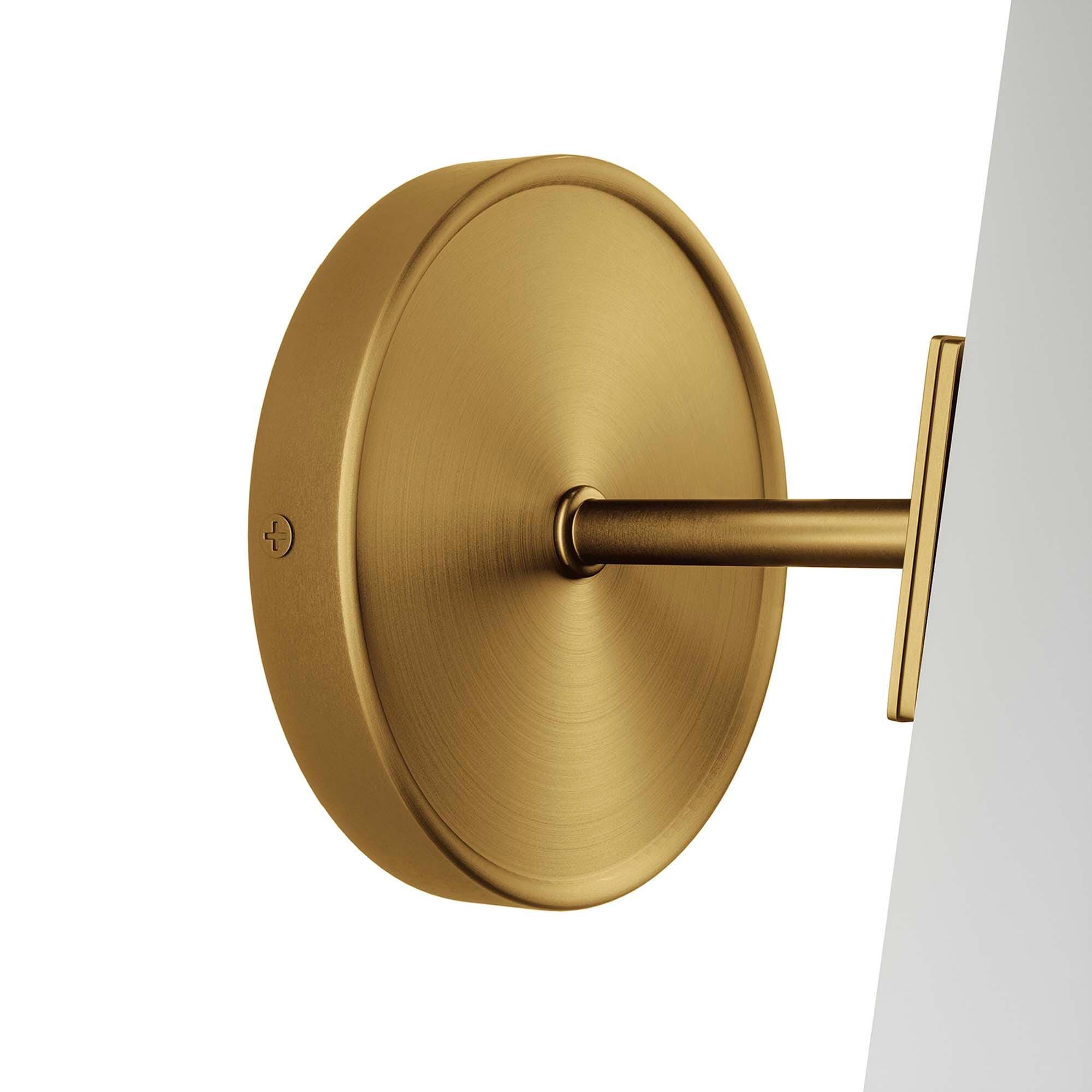 Modway Beacon Wall Sconce, Clear/Brass, large