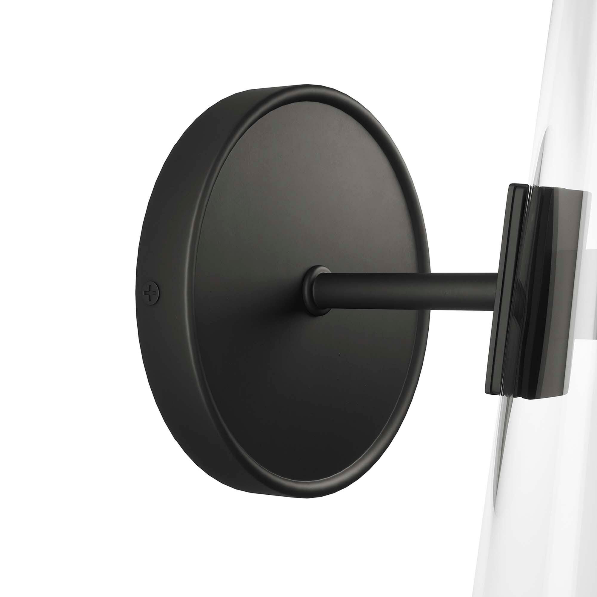 Modway Beacon Wall Sconce, Clear/Black, large