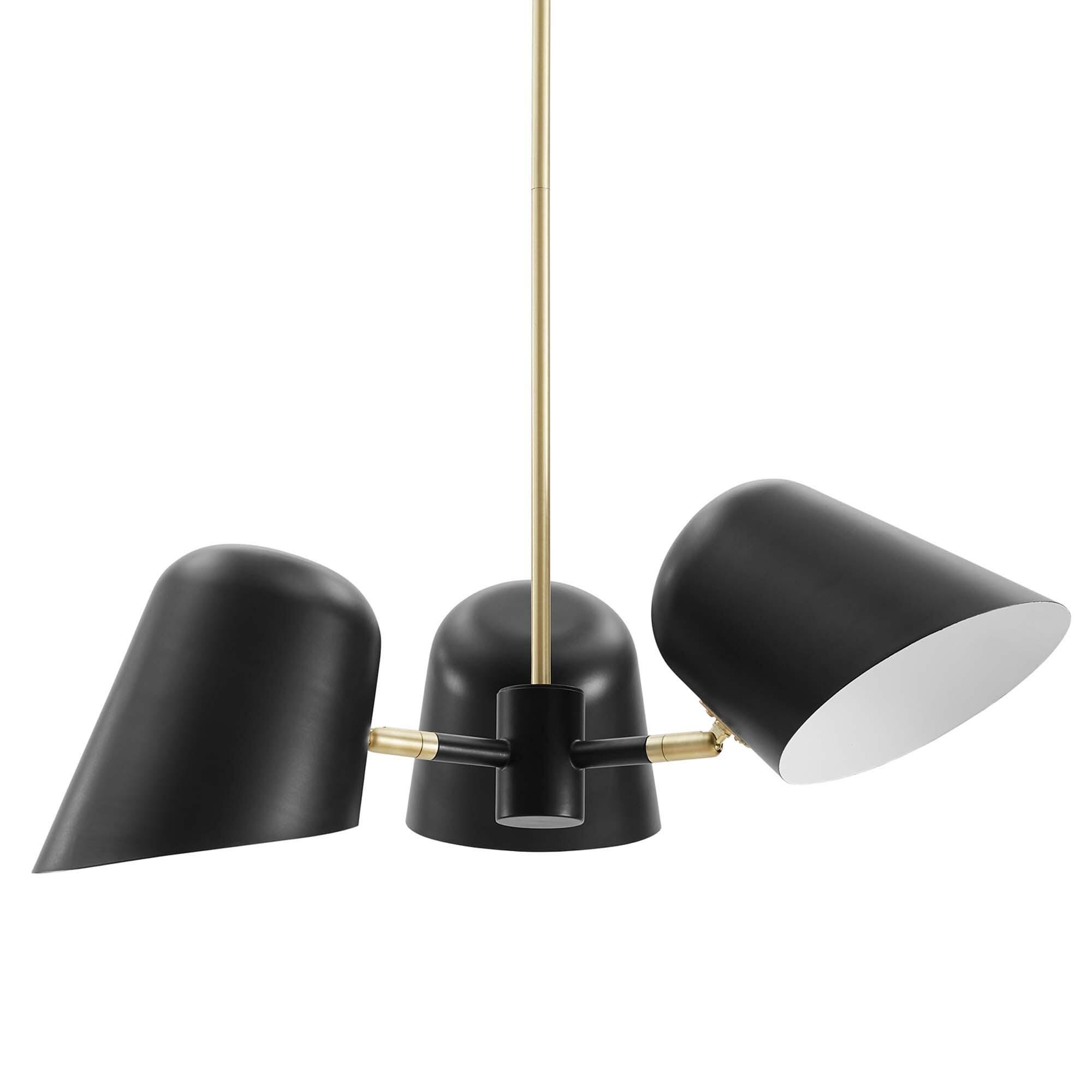 Modway Briana Pendant Light, Black, large