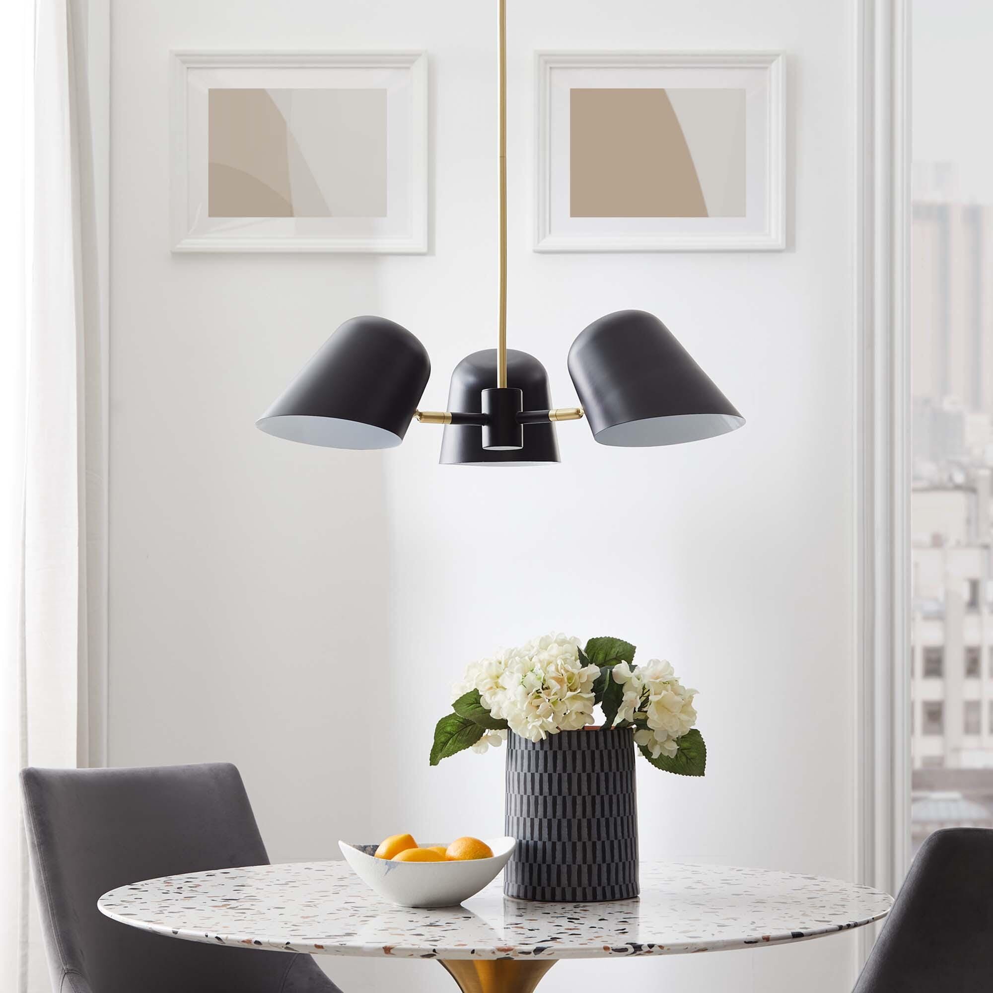 Modway Briana Pendant Light, Black, large