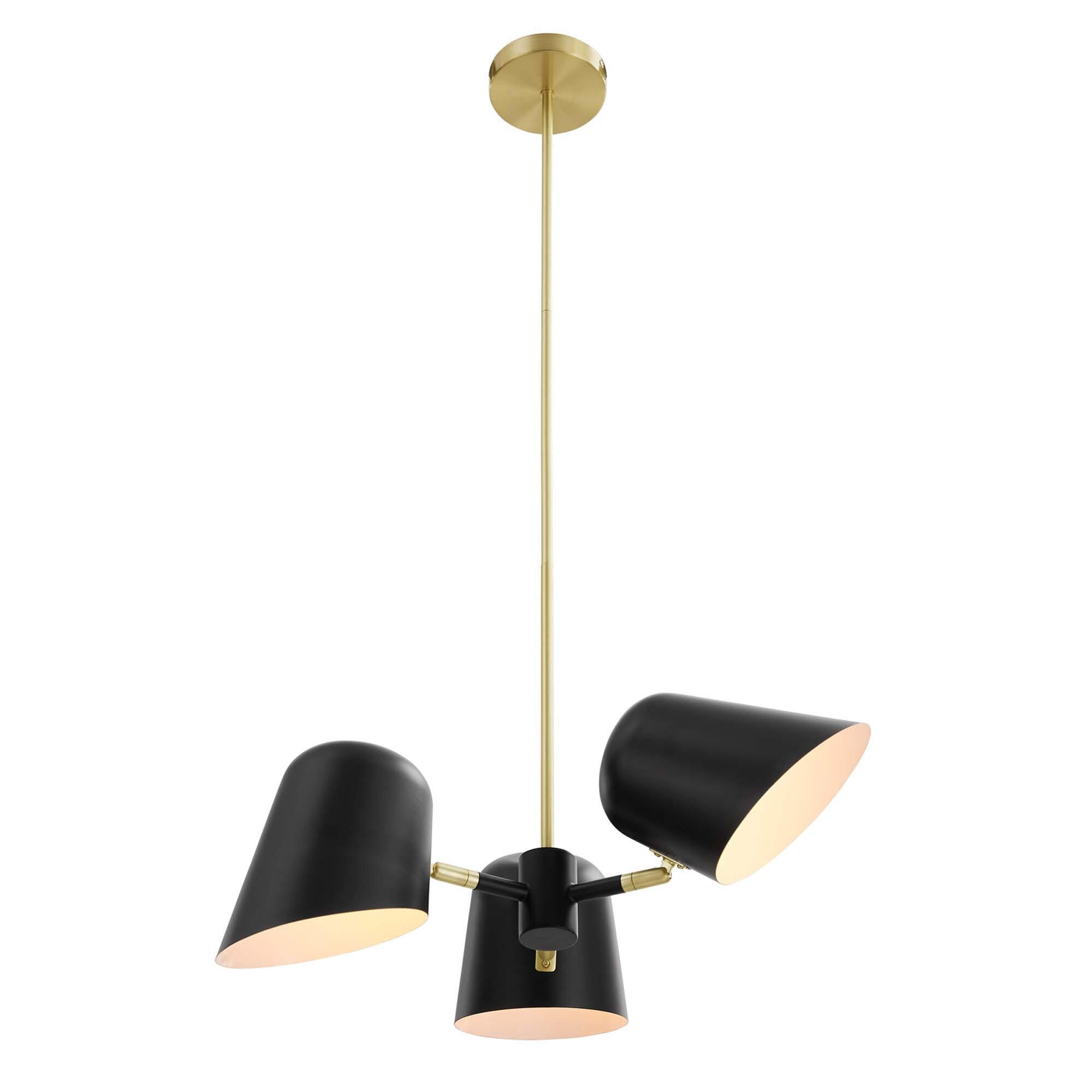 Modway Briana Pendant Light, Black, large