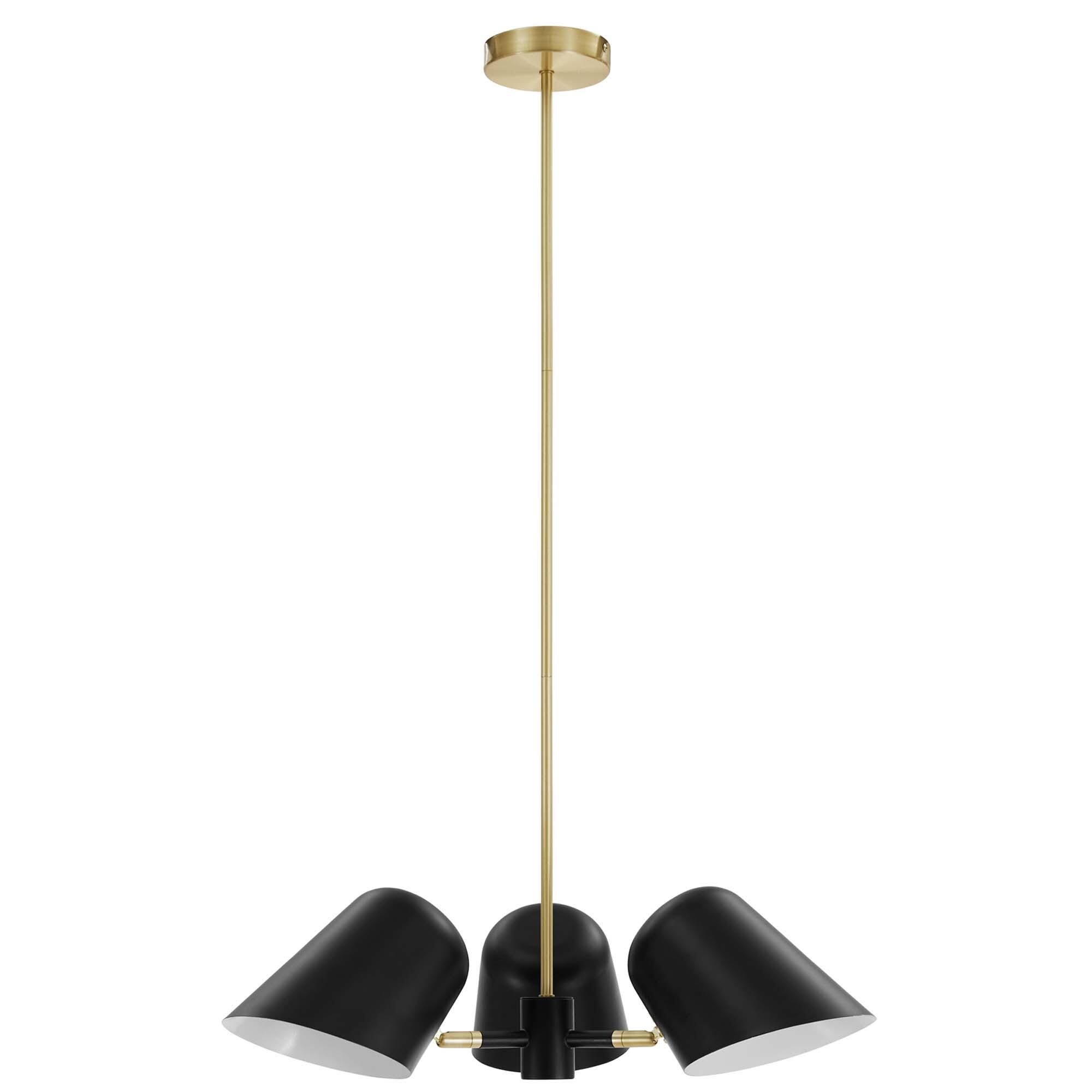 Modway Briana Pendant Light, Black, large
