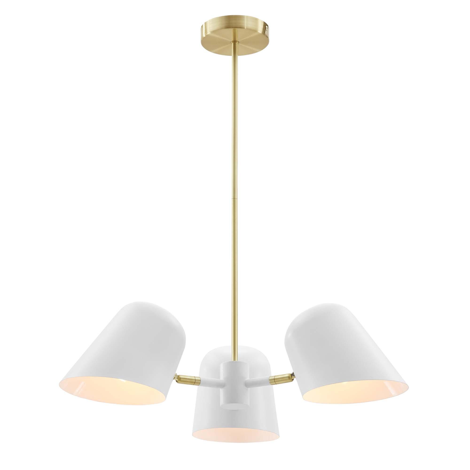 Modway Briana Pendant Light, White, large