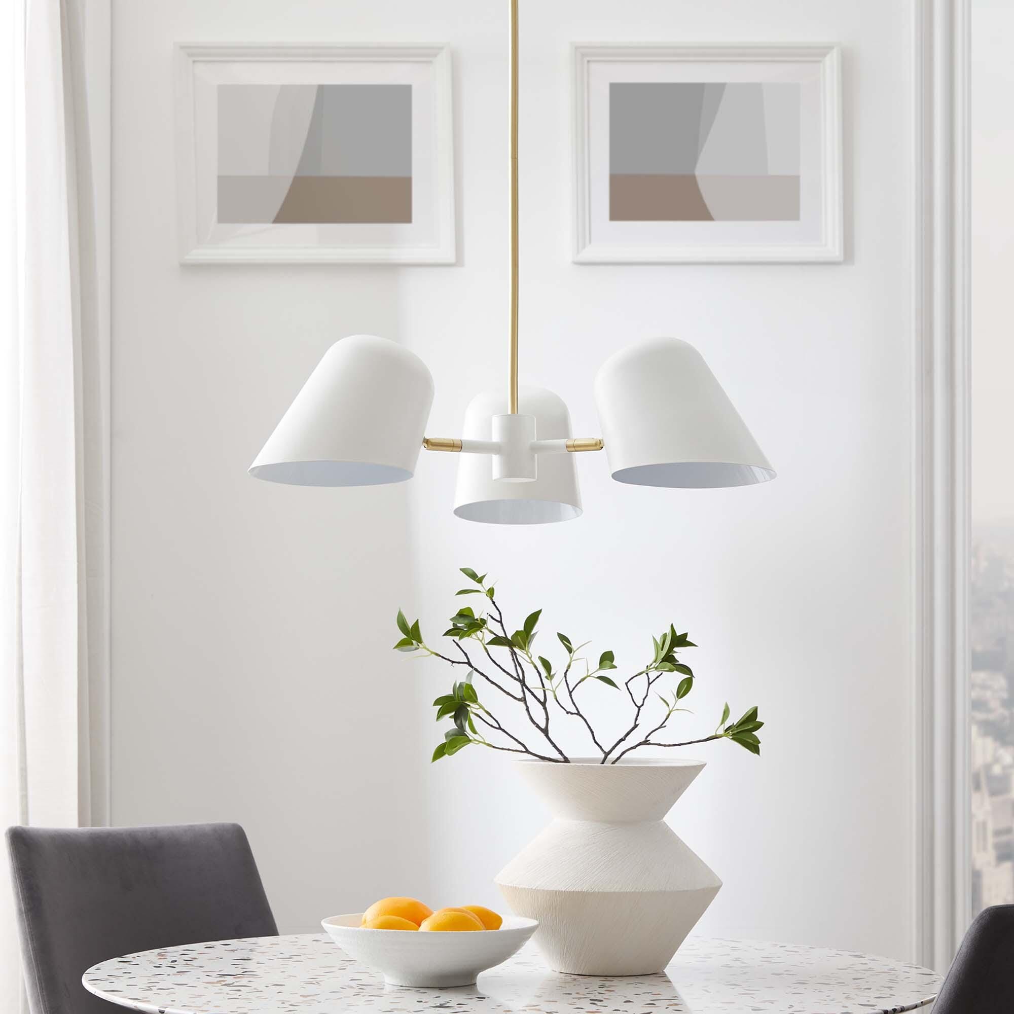 Modway Briana Pendant Light, White, large