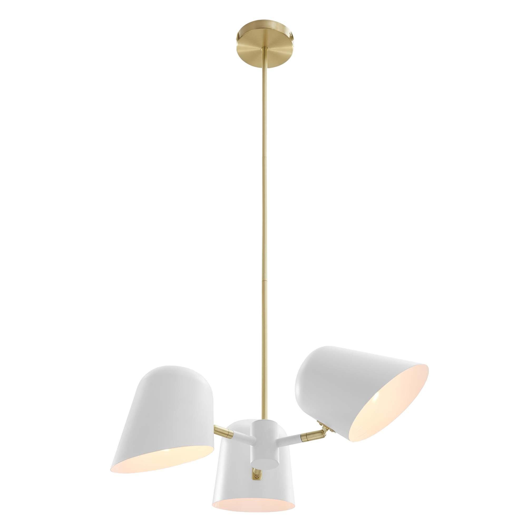 Modway Briana Pendant Light, White, large