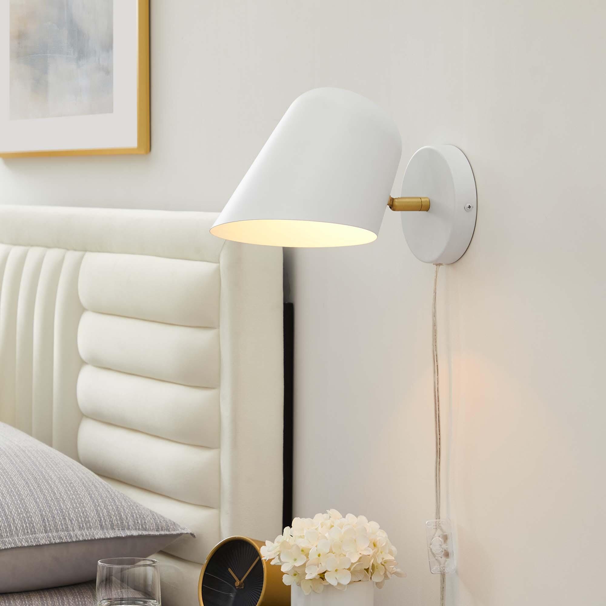 Modway Briana Wall Sconce, White, rollover
