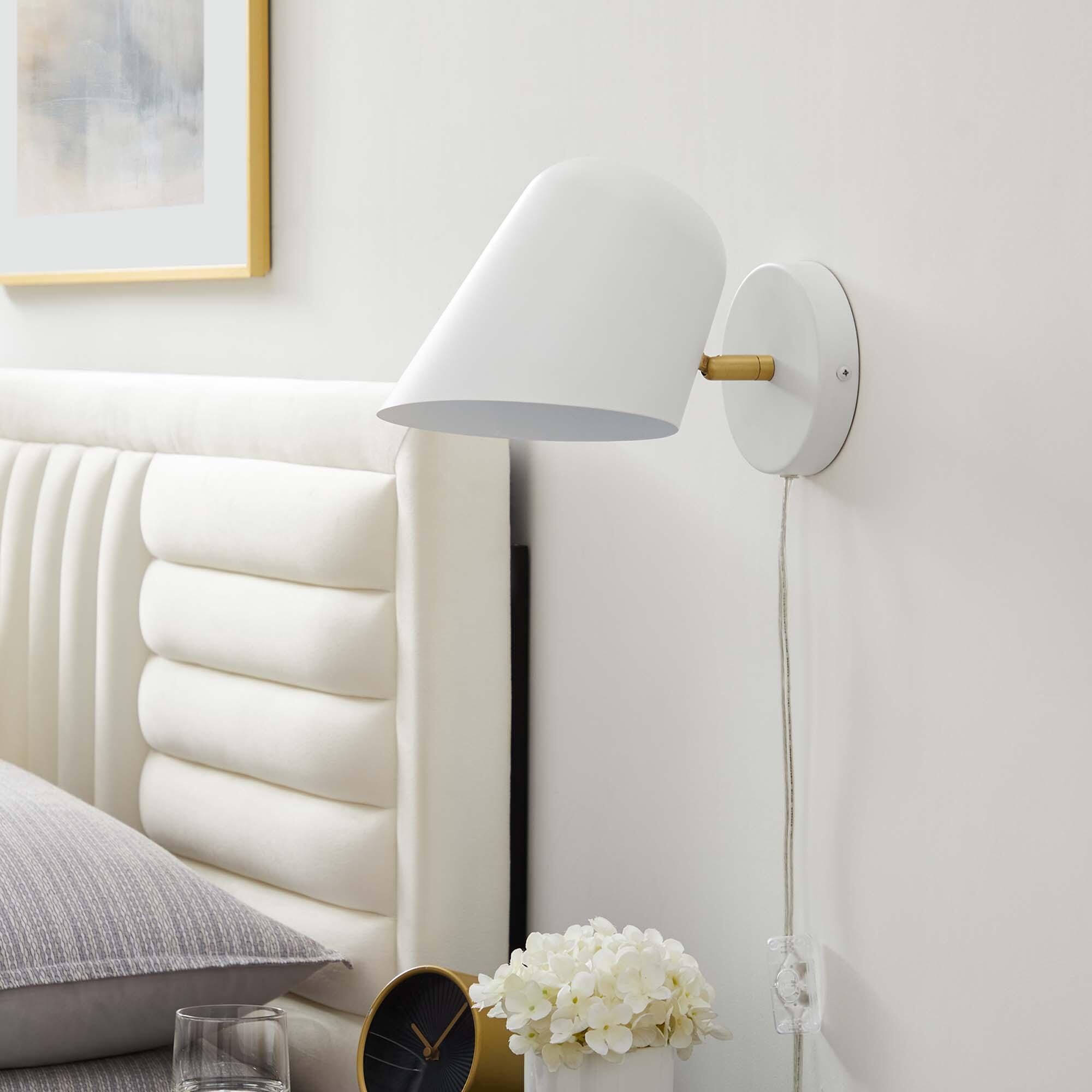 Modway Briana Wall Sconce, White, large
