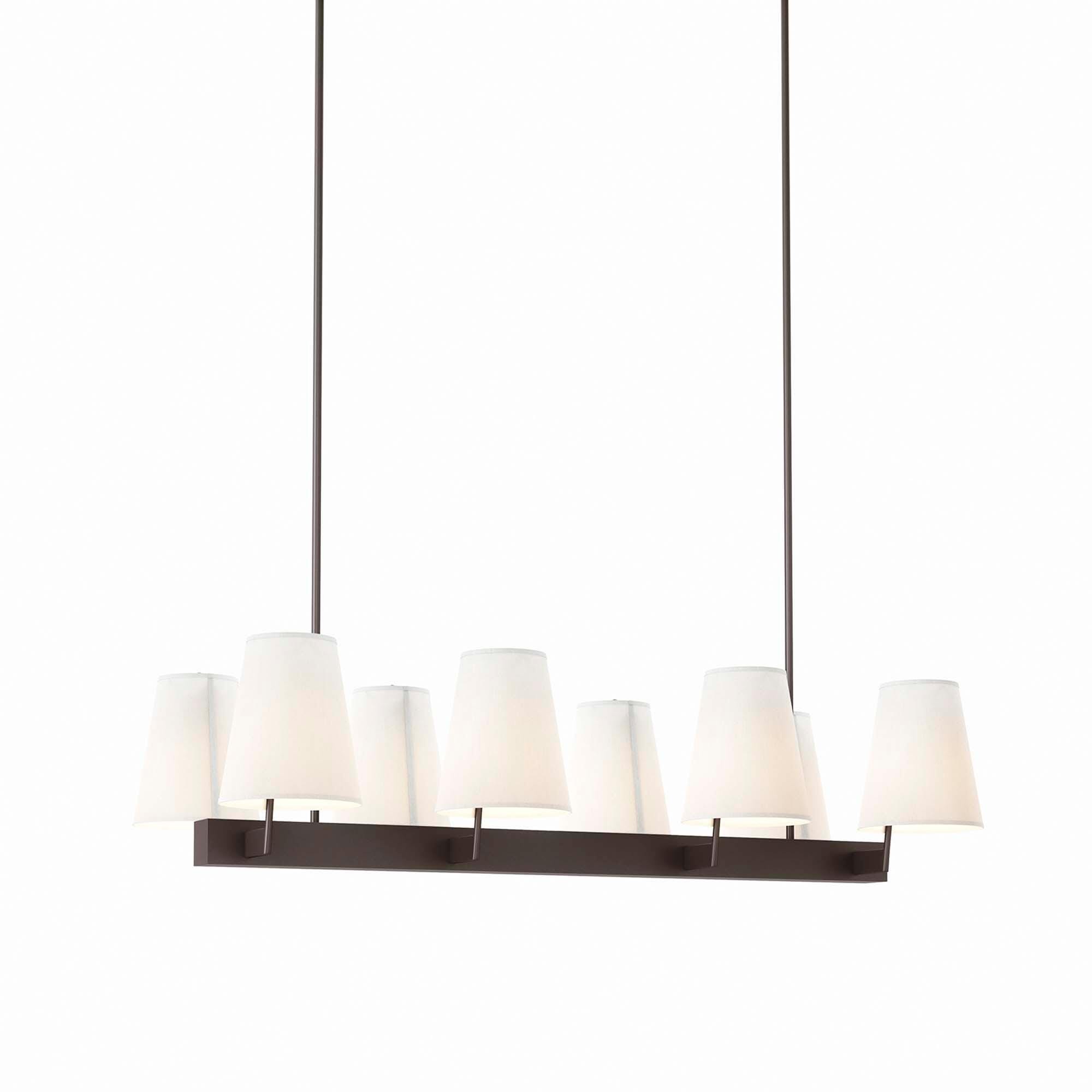 Modway Enthrall 8-Light Chandelier, White/Bronze, large