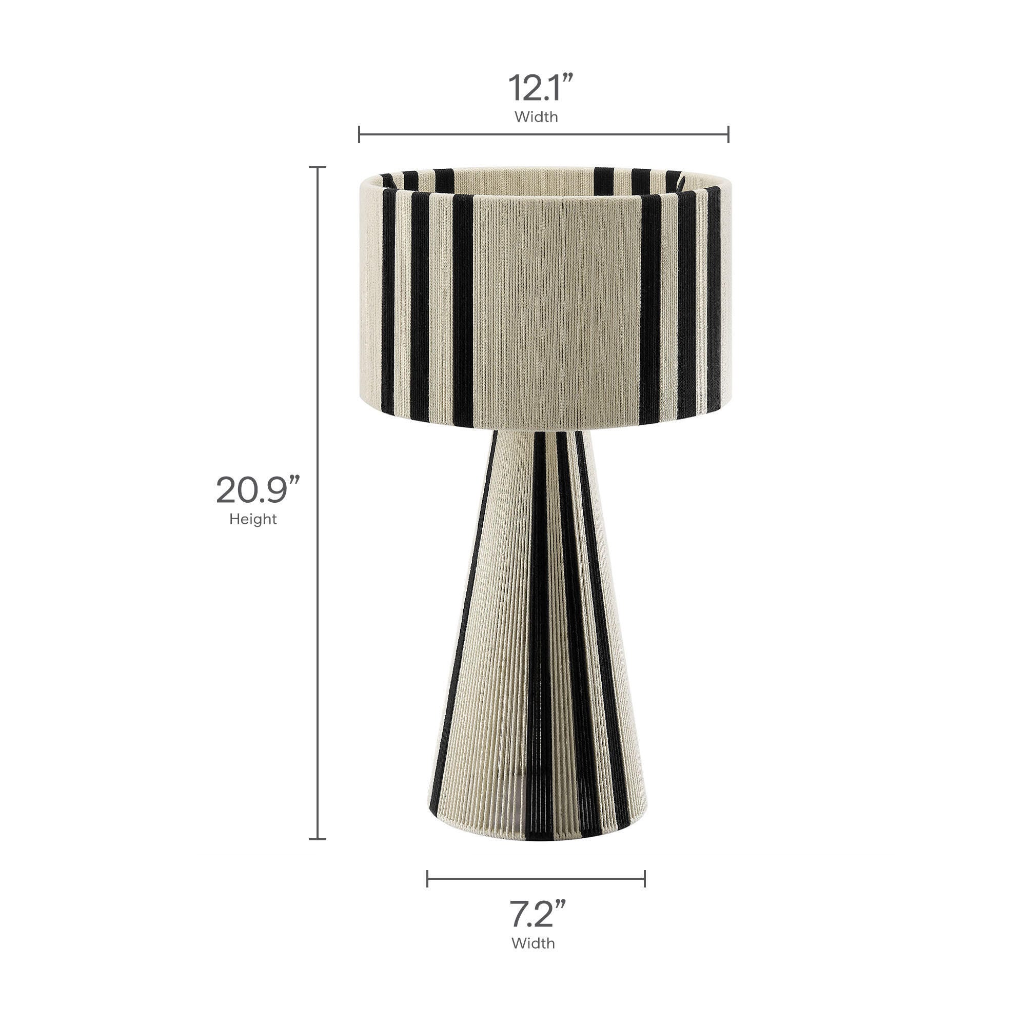 Modway Gia Table Lamp, Black, large