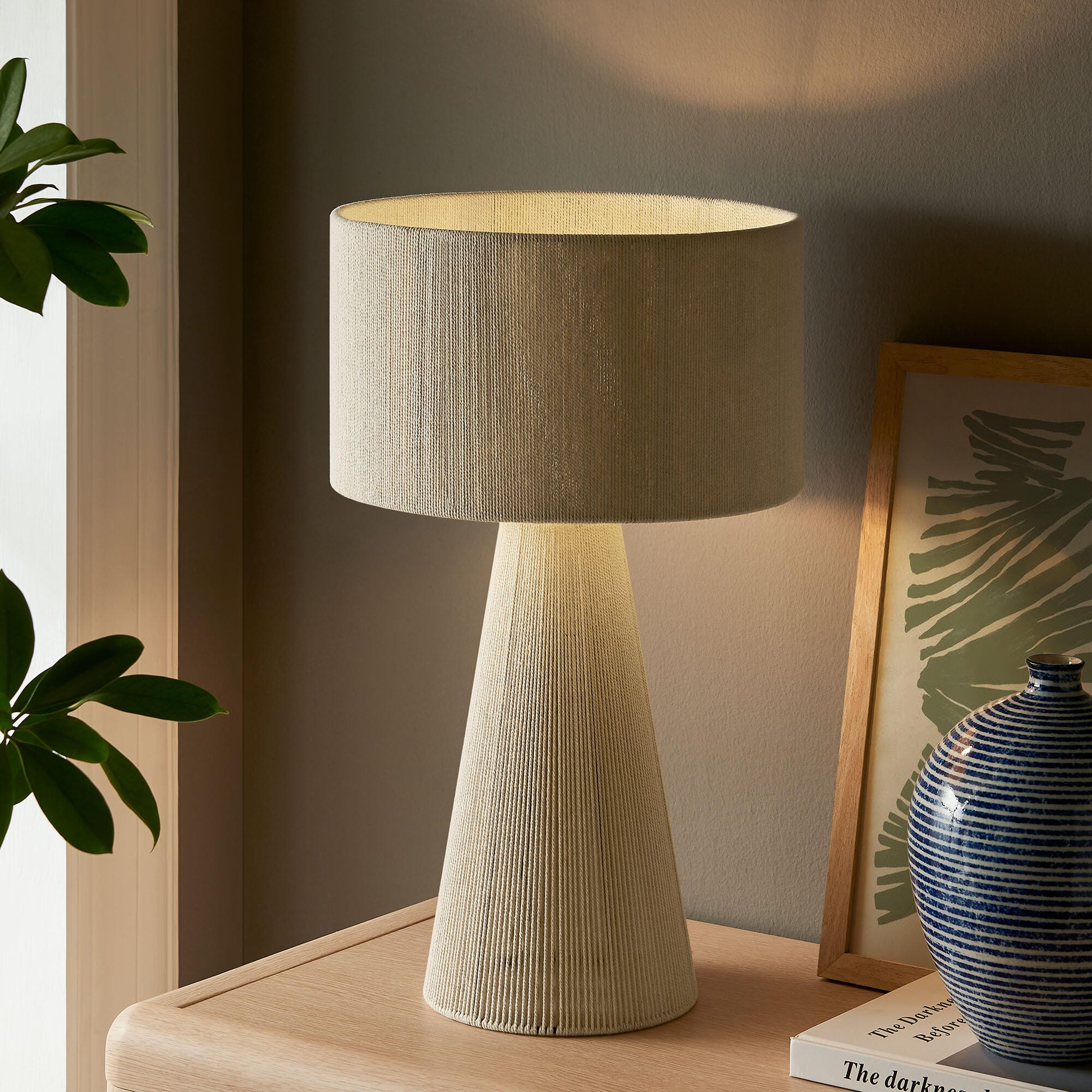 Modway Gia Table Lamp, Natural, large