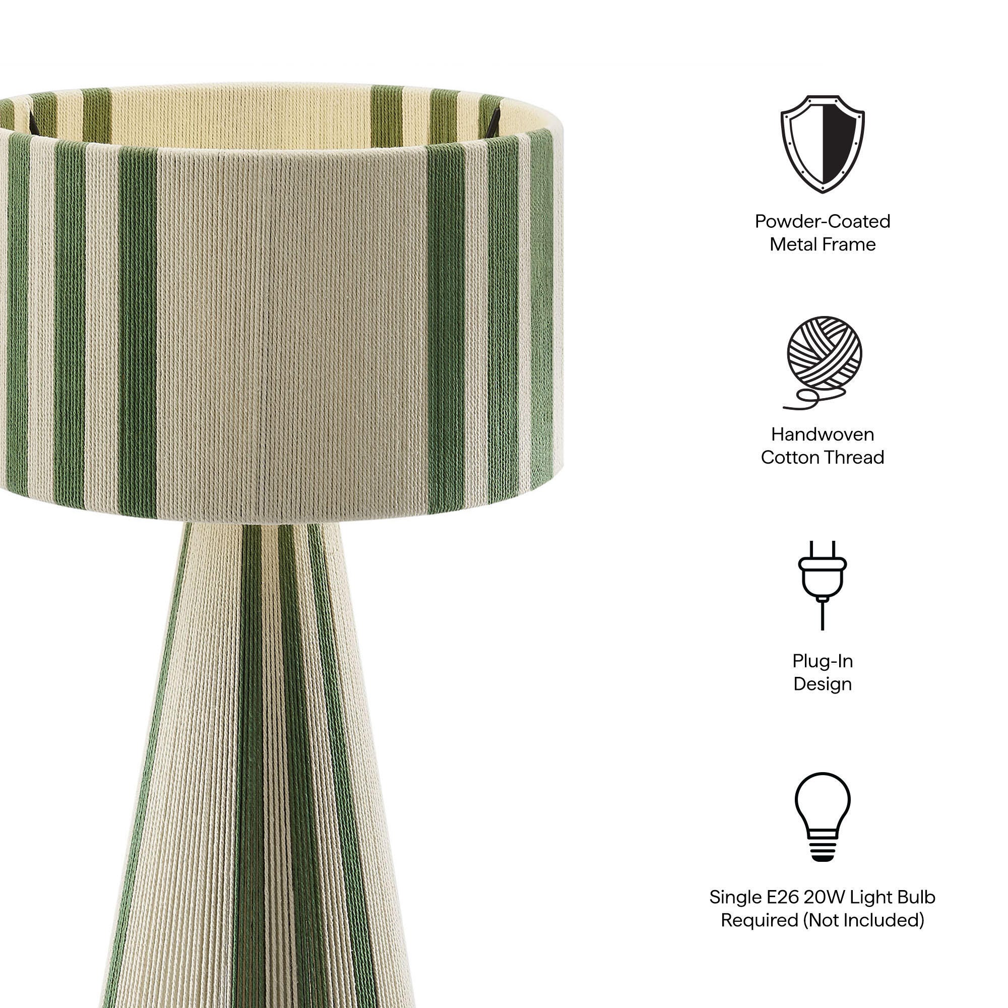 Modway Gia Table Lamp, Basil Green, large