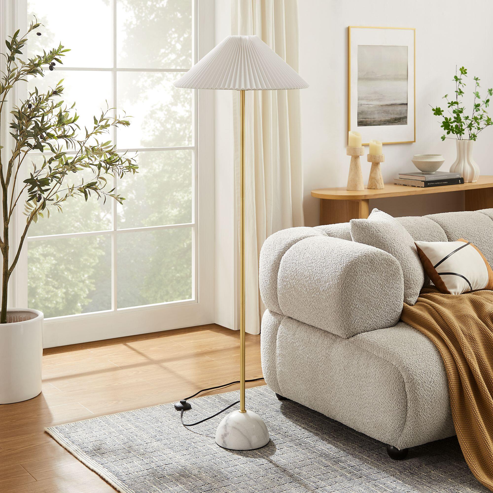 Modway Illusion Floor Lamp, Brass, rollover