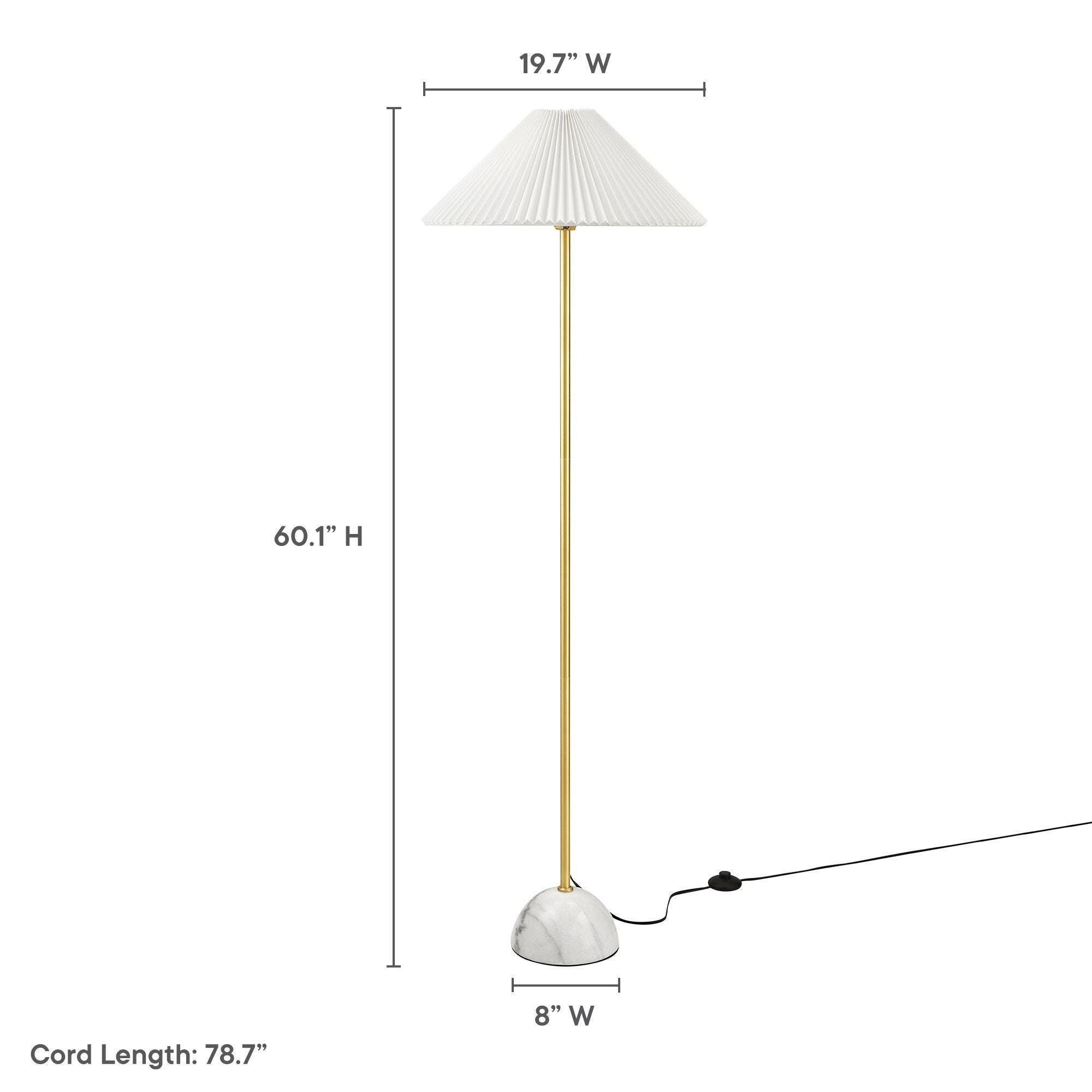 Modway Illusion Floor Lamp, Brass, large