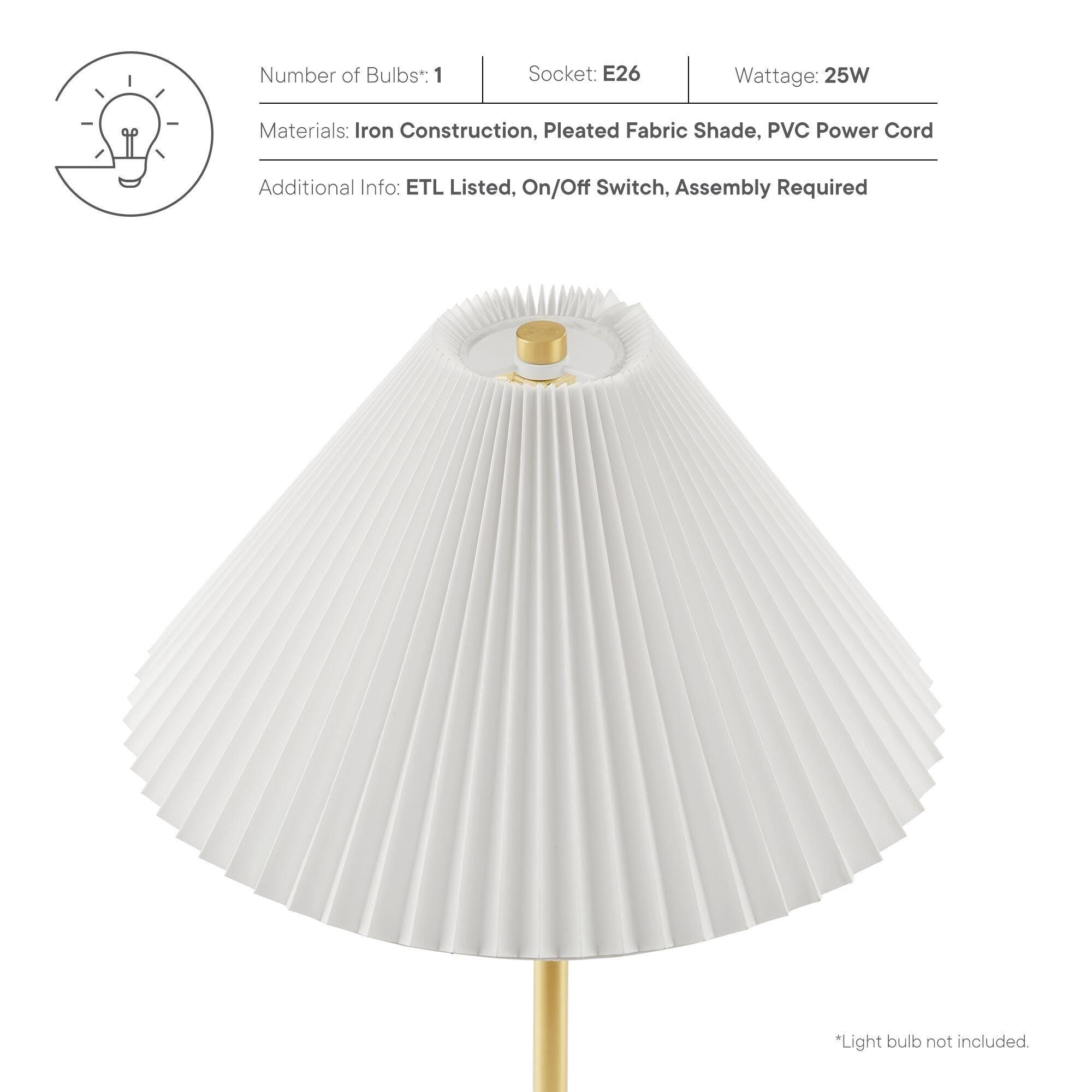 Modway Illusion Solid Floor Lamp, Brass, large