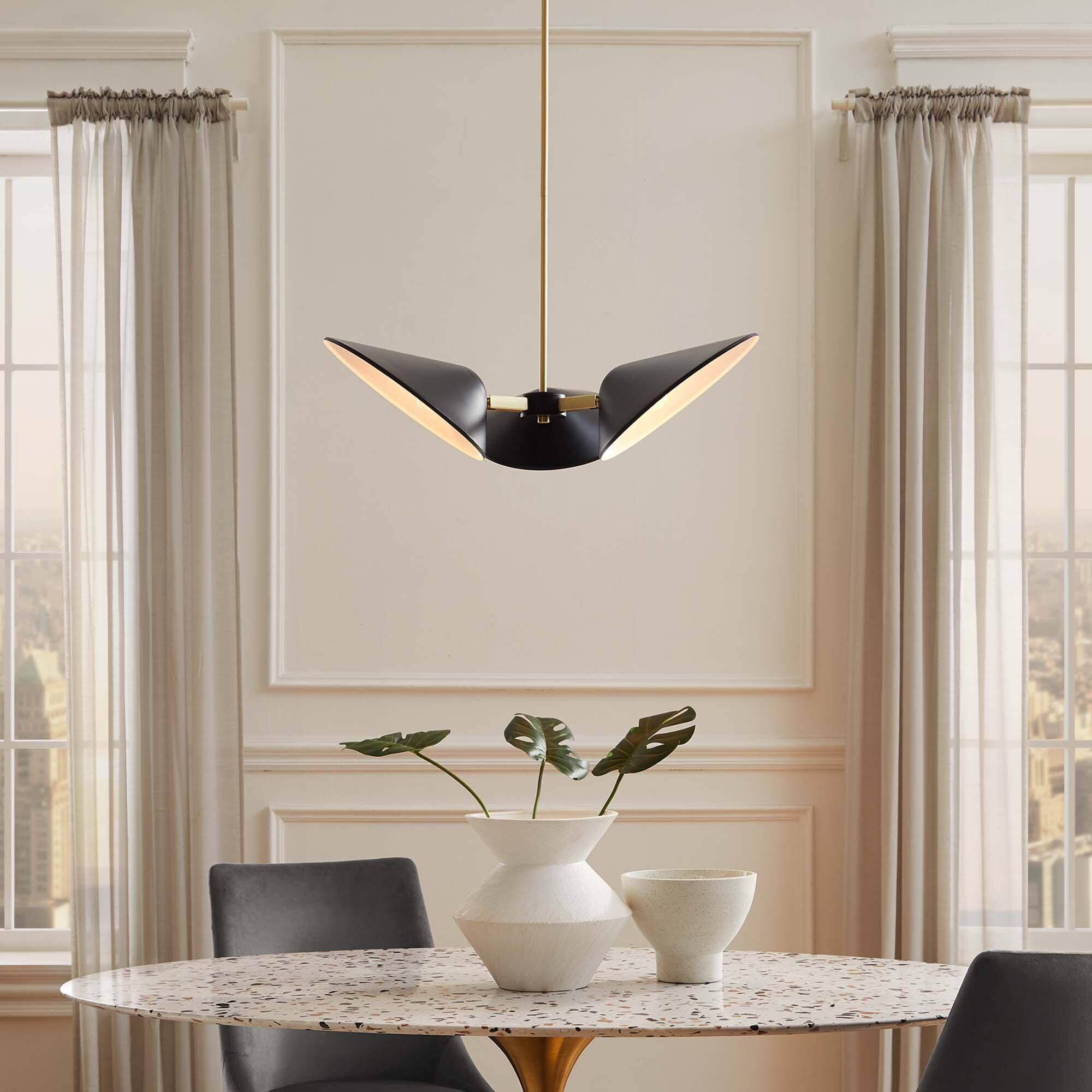 Modway Journey Pendant Light, Black, rollover