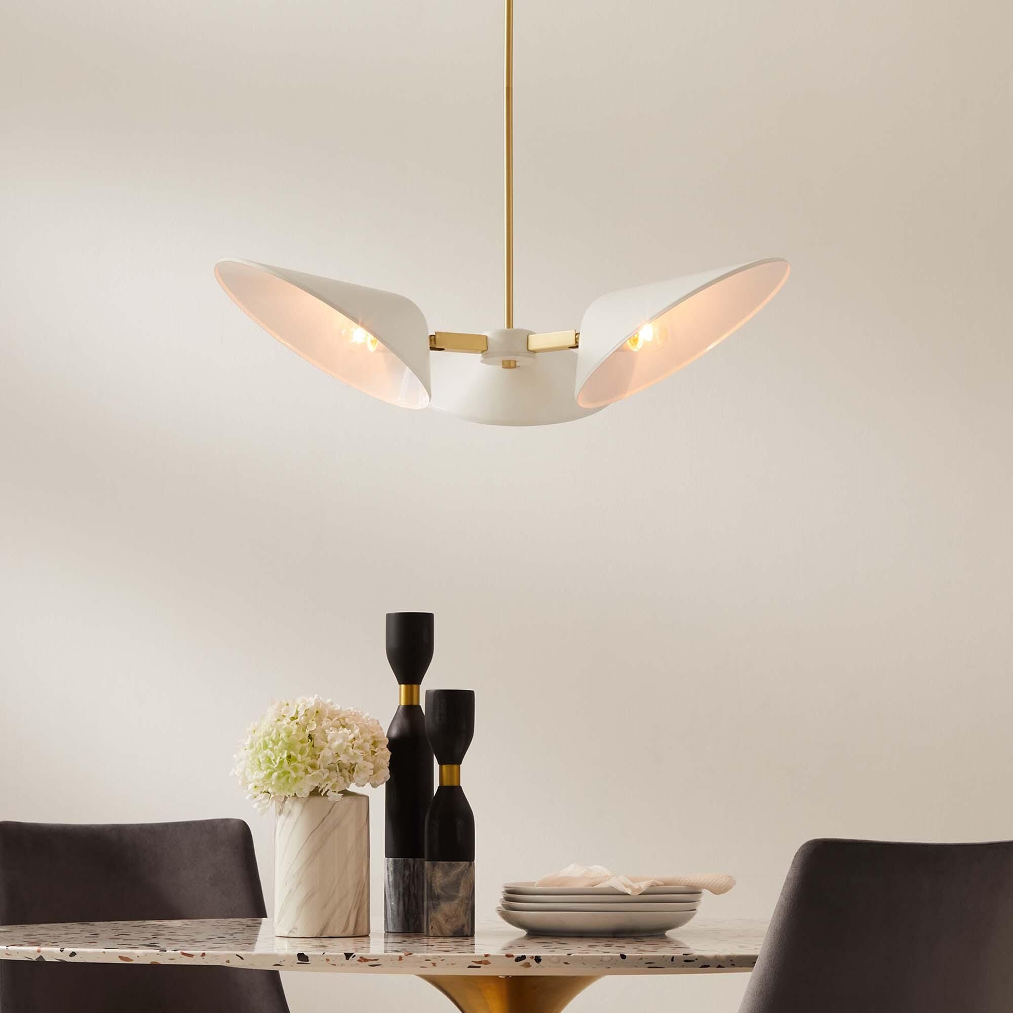 Modway Journey Pendant Light, White, rollover