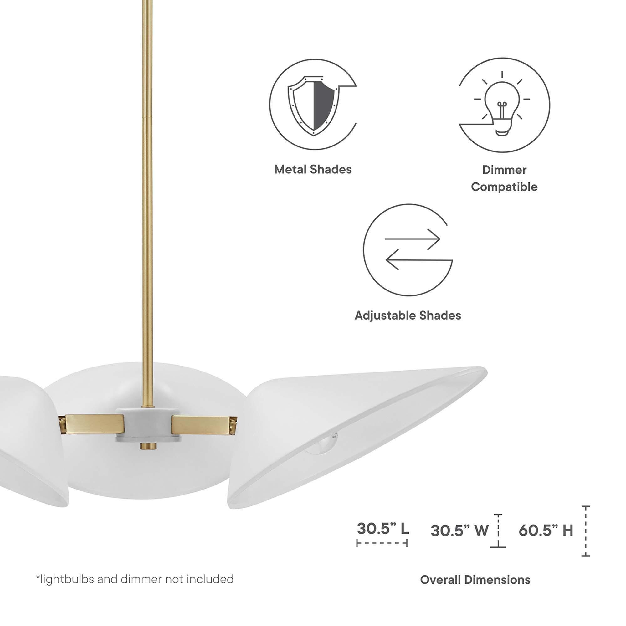 Modway Journey Pendant Light, White, large