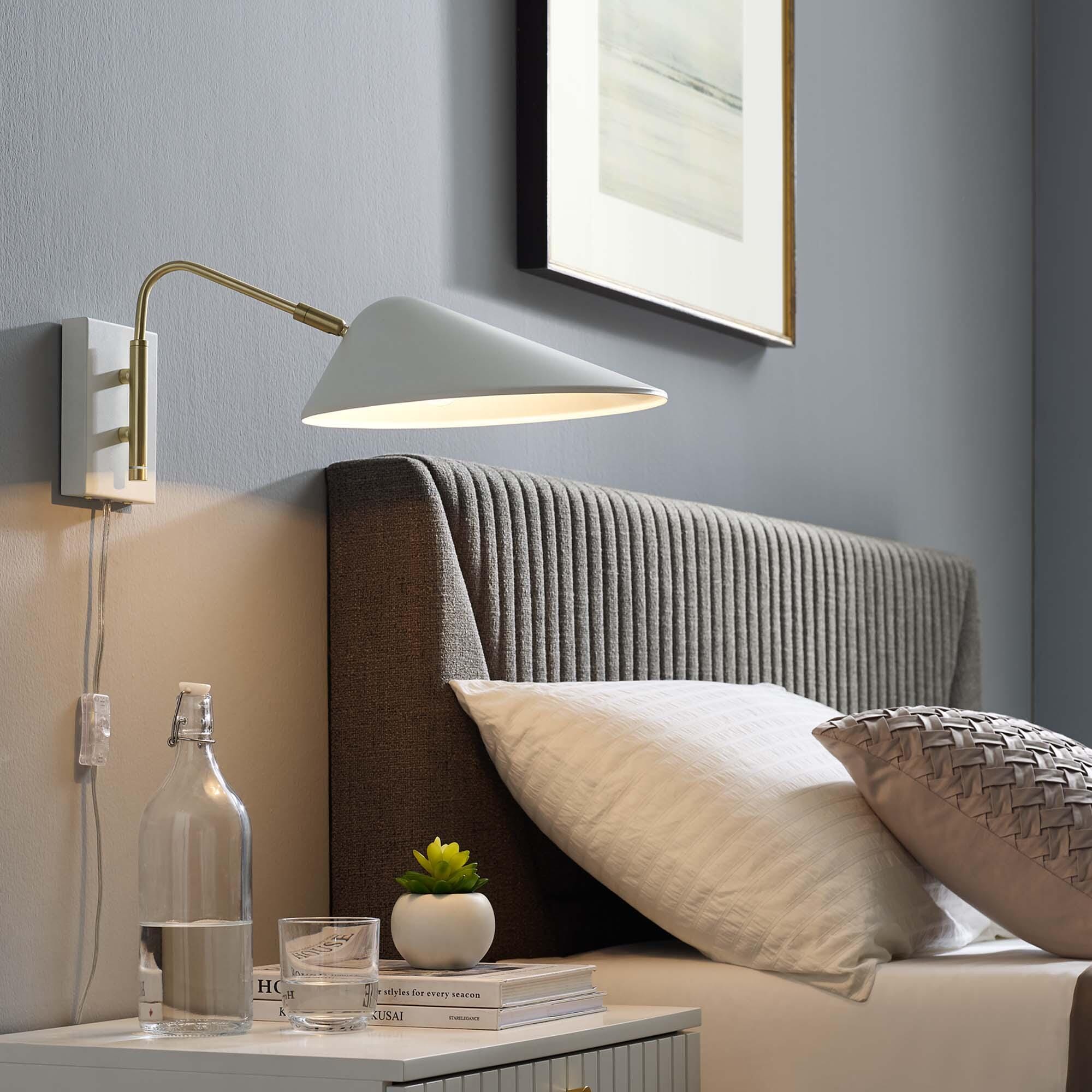 Modway Journey Wall Sconce, White, rollover