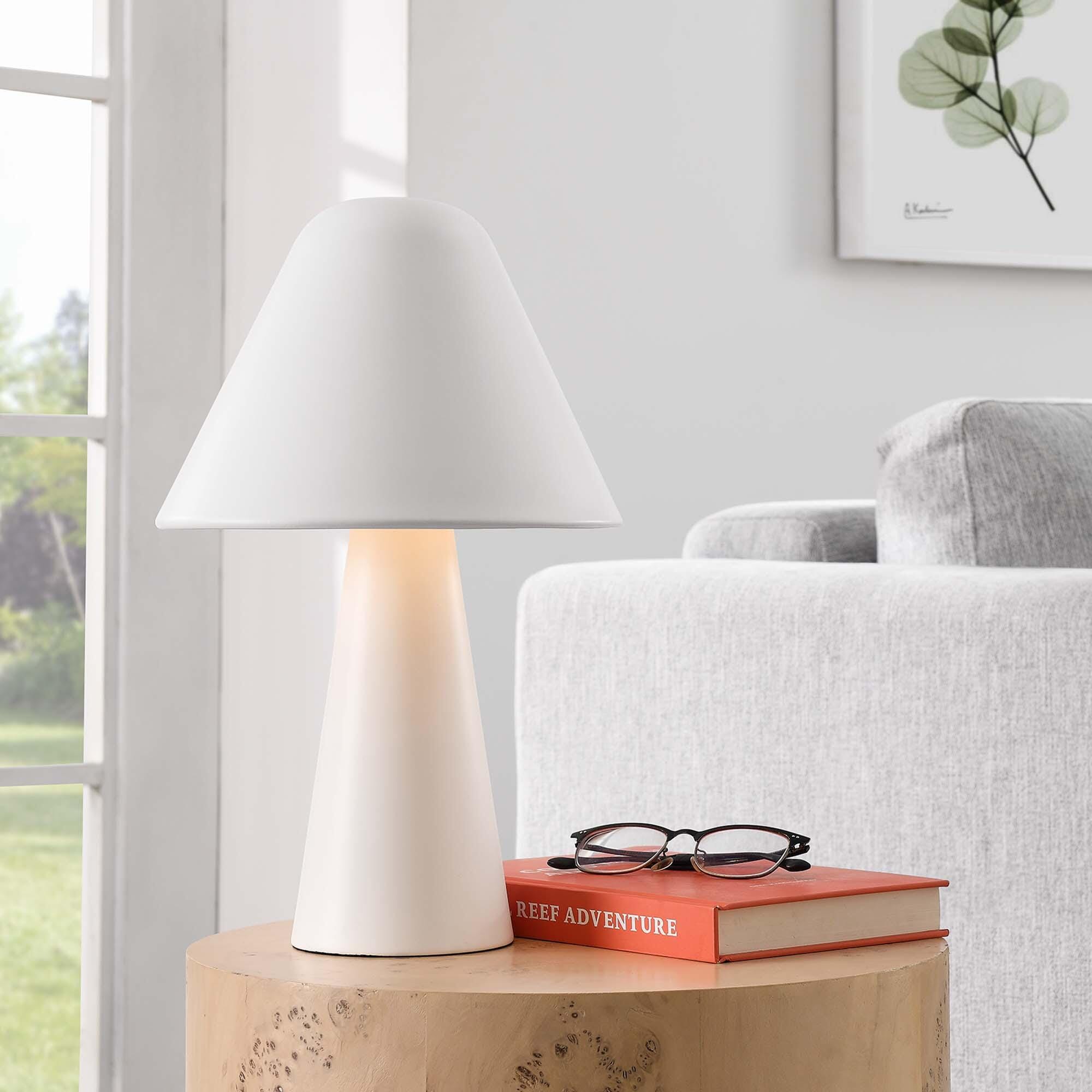 Modway Jovial Table Lamp, White, rollover