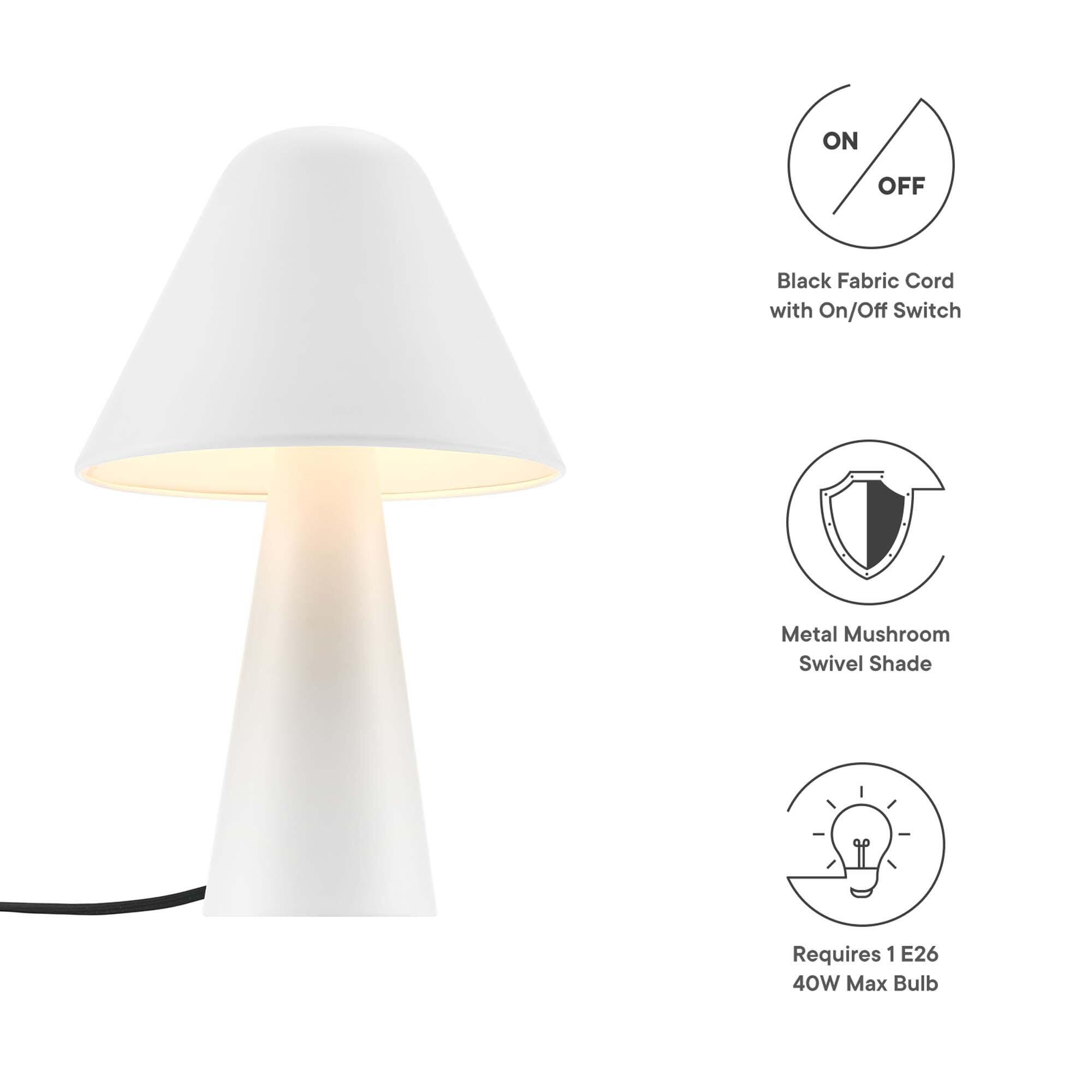 Modway Jovial Table Lamp, White, large