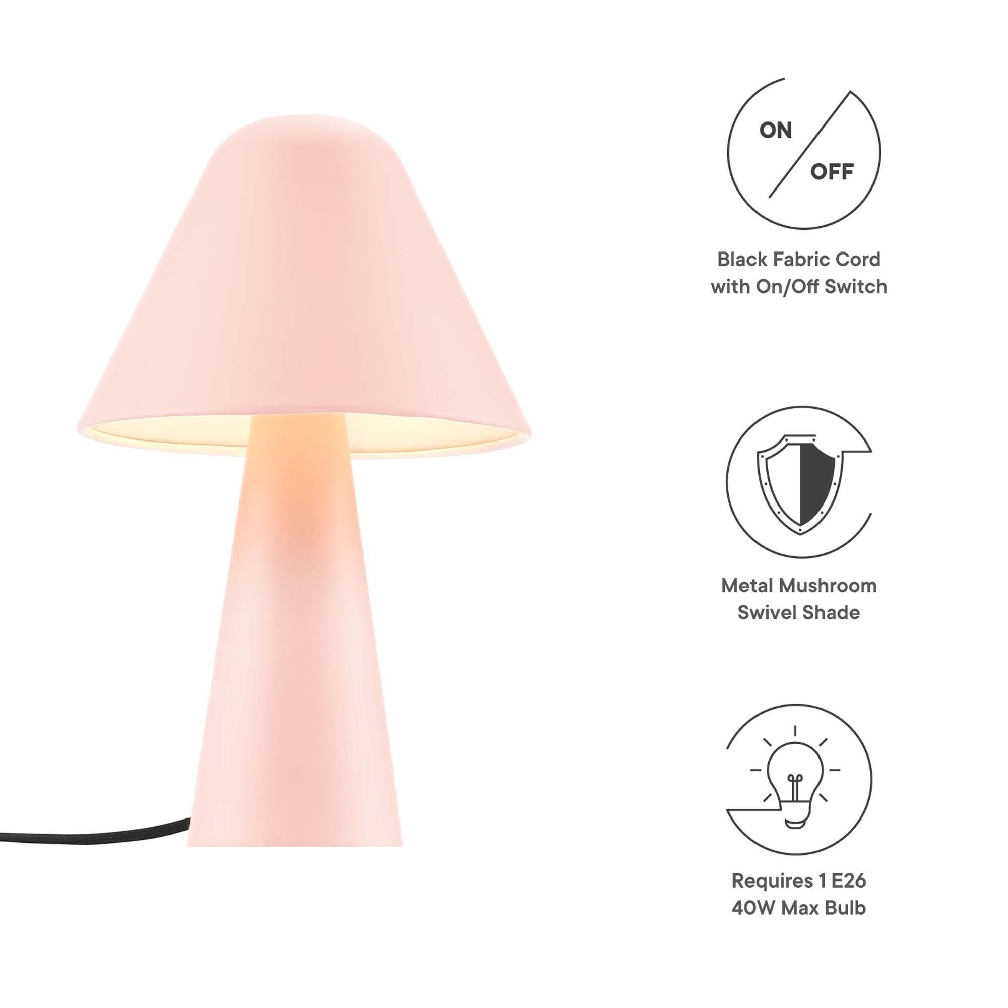 Modway Jovial Table Lamp, Pink, large