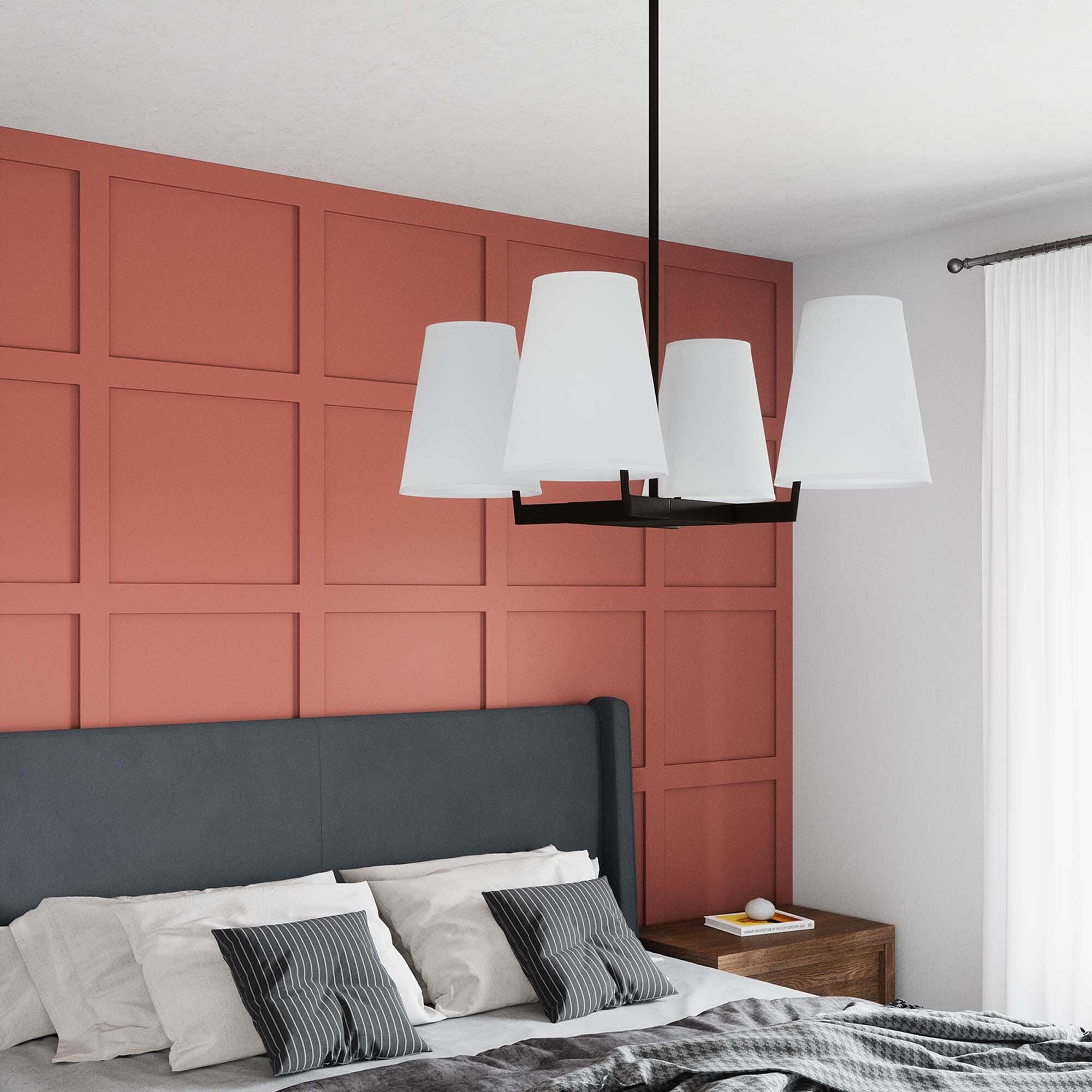Modway Mercer Pendant Light, White/Bronze, rollover