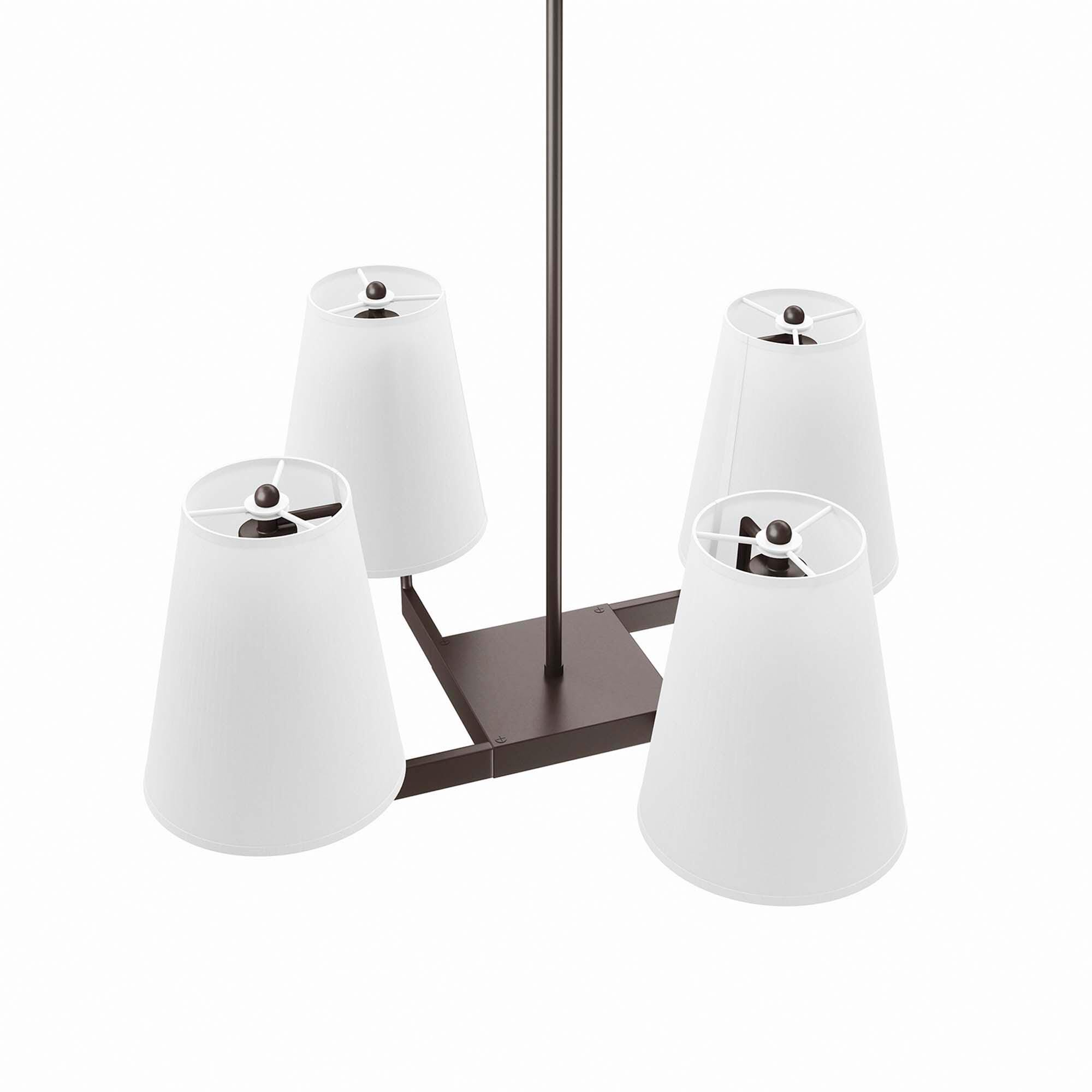 Modway Mercer Pendant Light, White/Bronze, large