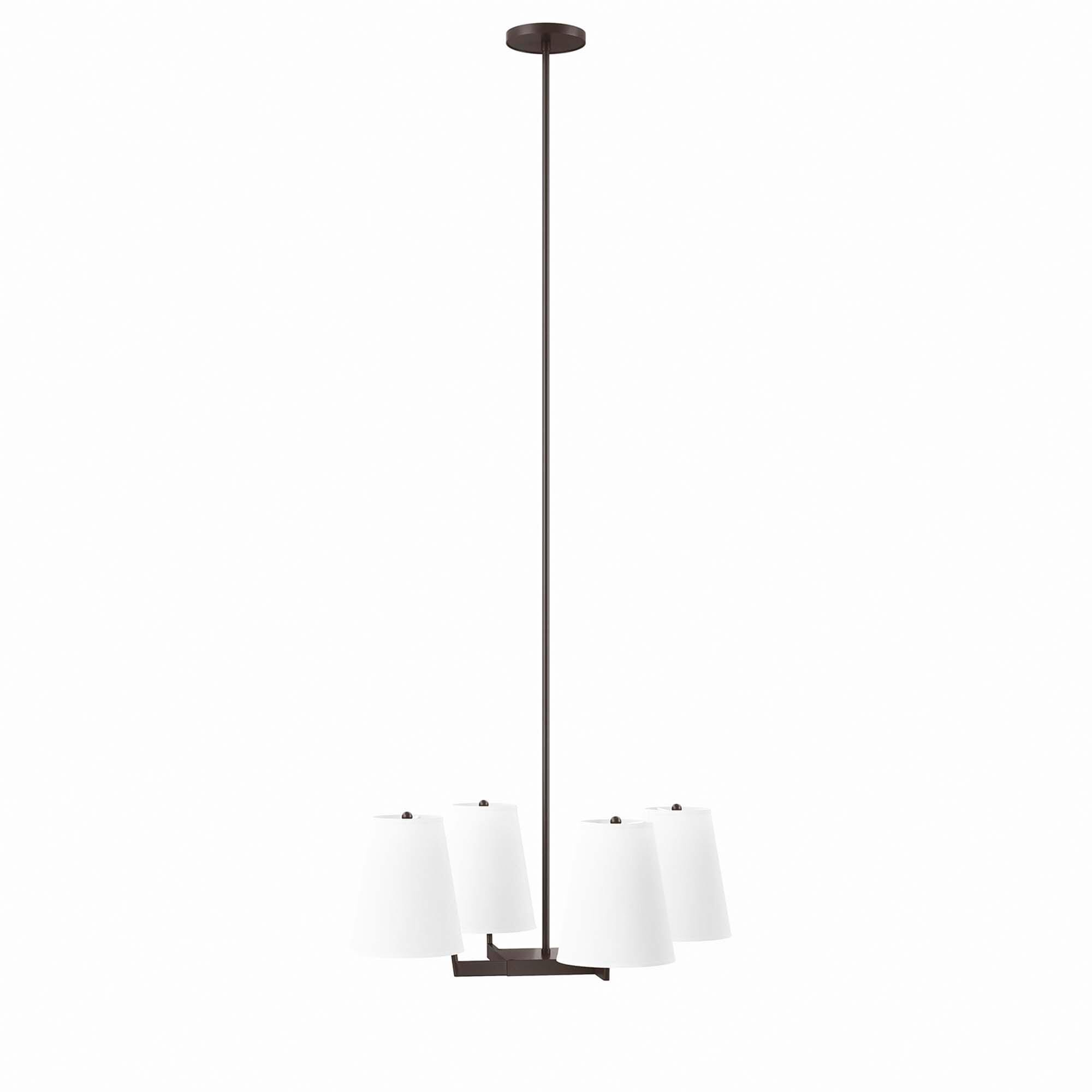 Modway Mercer Pendant Light, White/Bronze, large