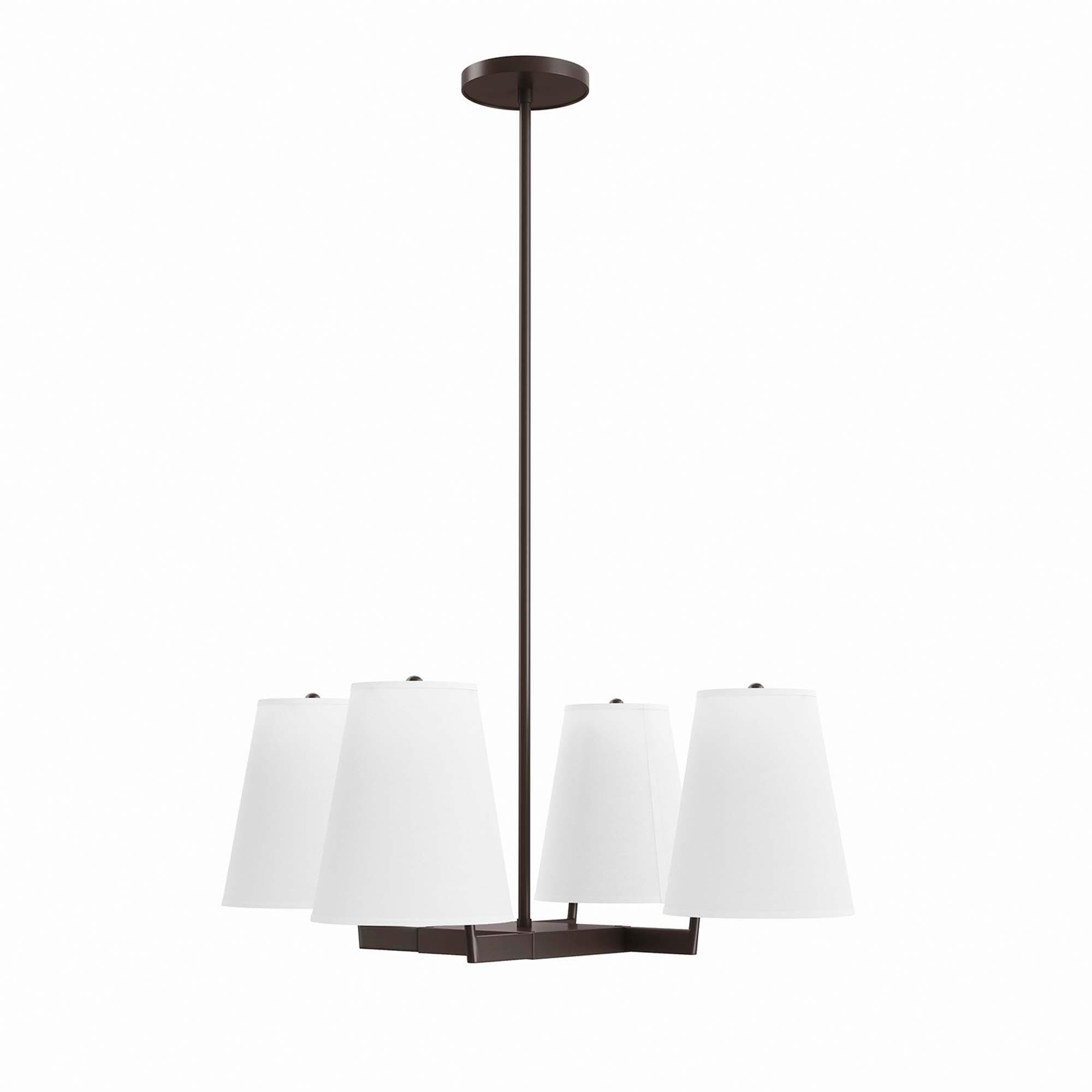 Modway Mercer Pendant Light, White/Bronze, large