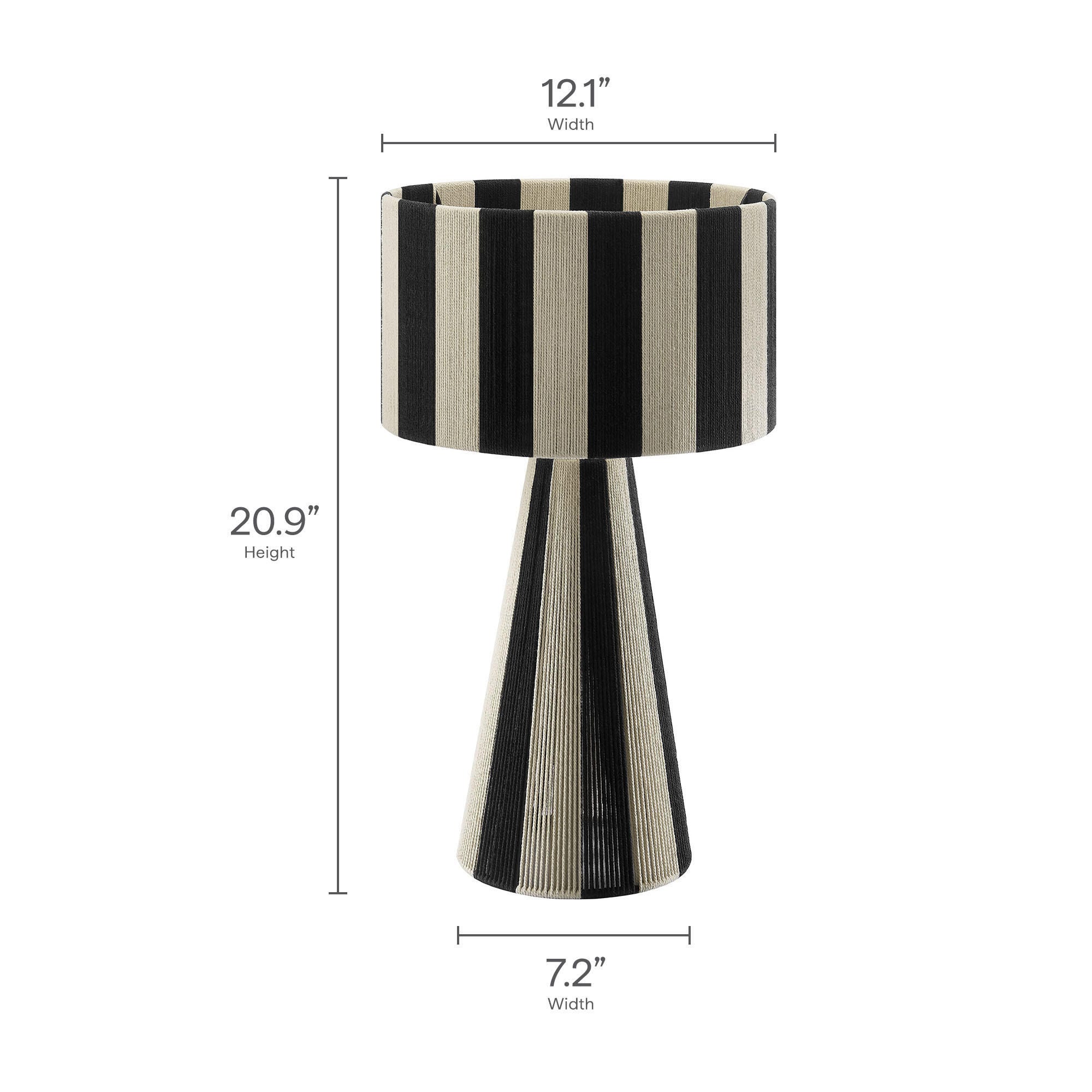 Modway Renae Table Lamp, Black, large