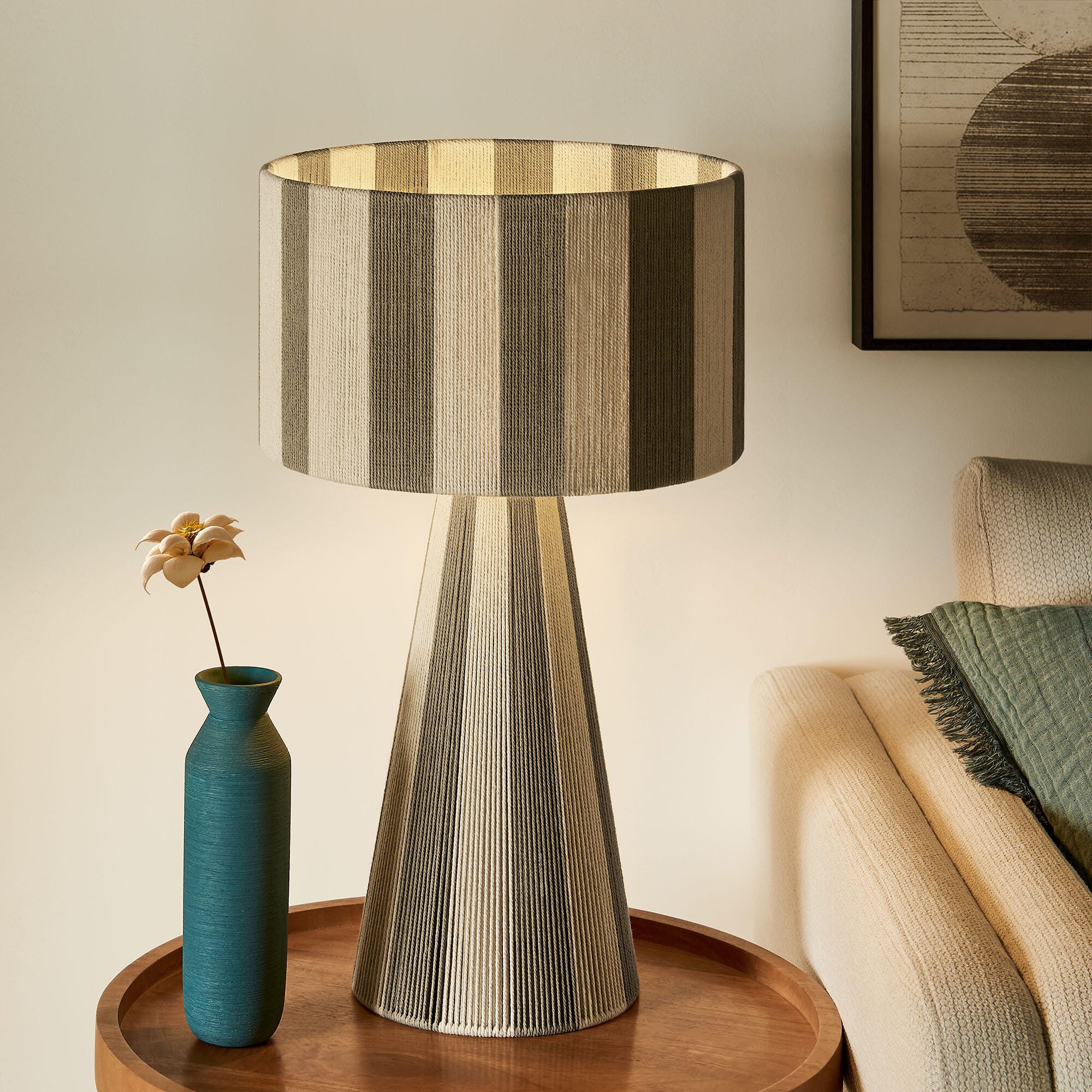 Modway Renae Table Lamp, Cobblestone, large