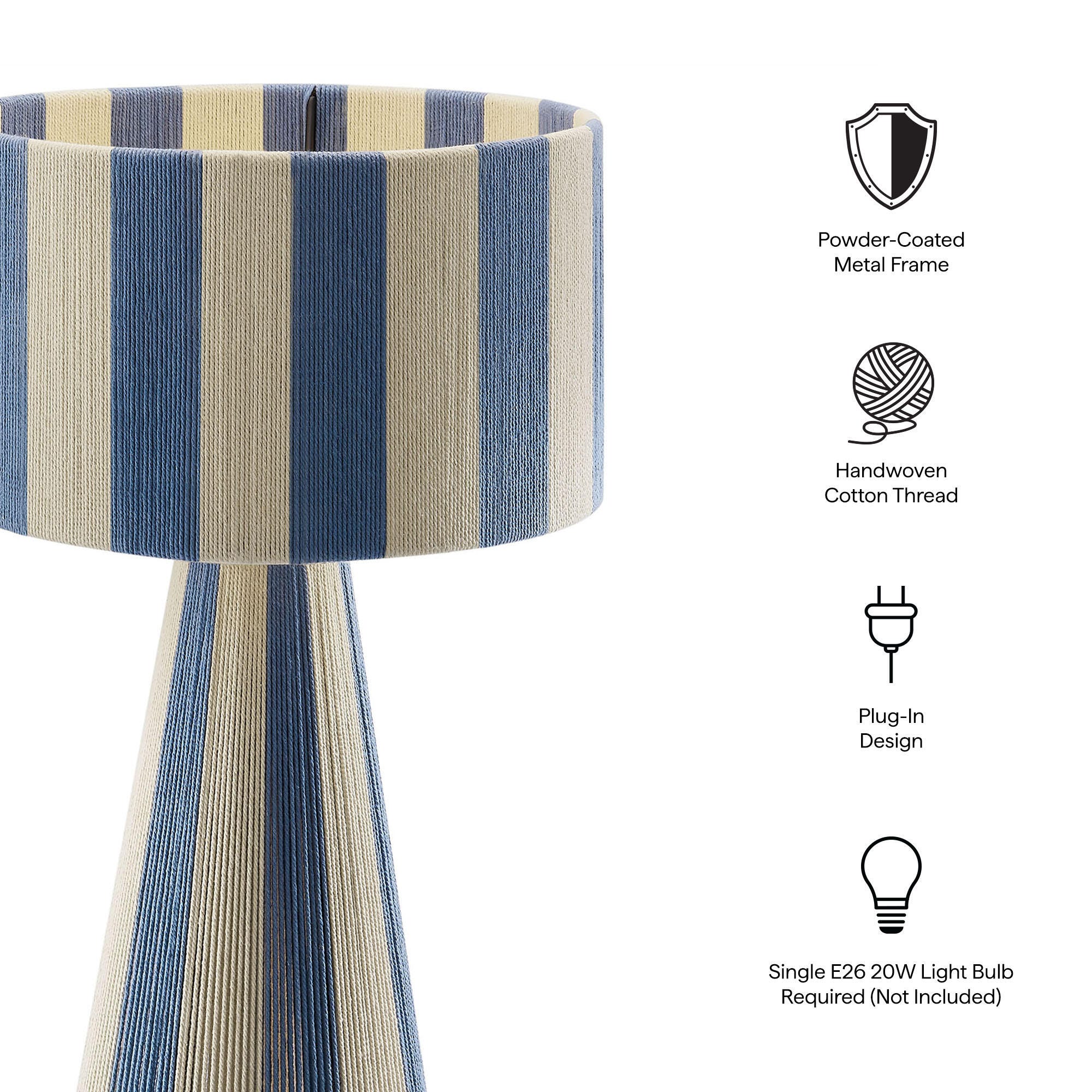 Modway Renae Table Lamp, Capri Blue, large
