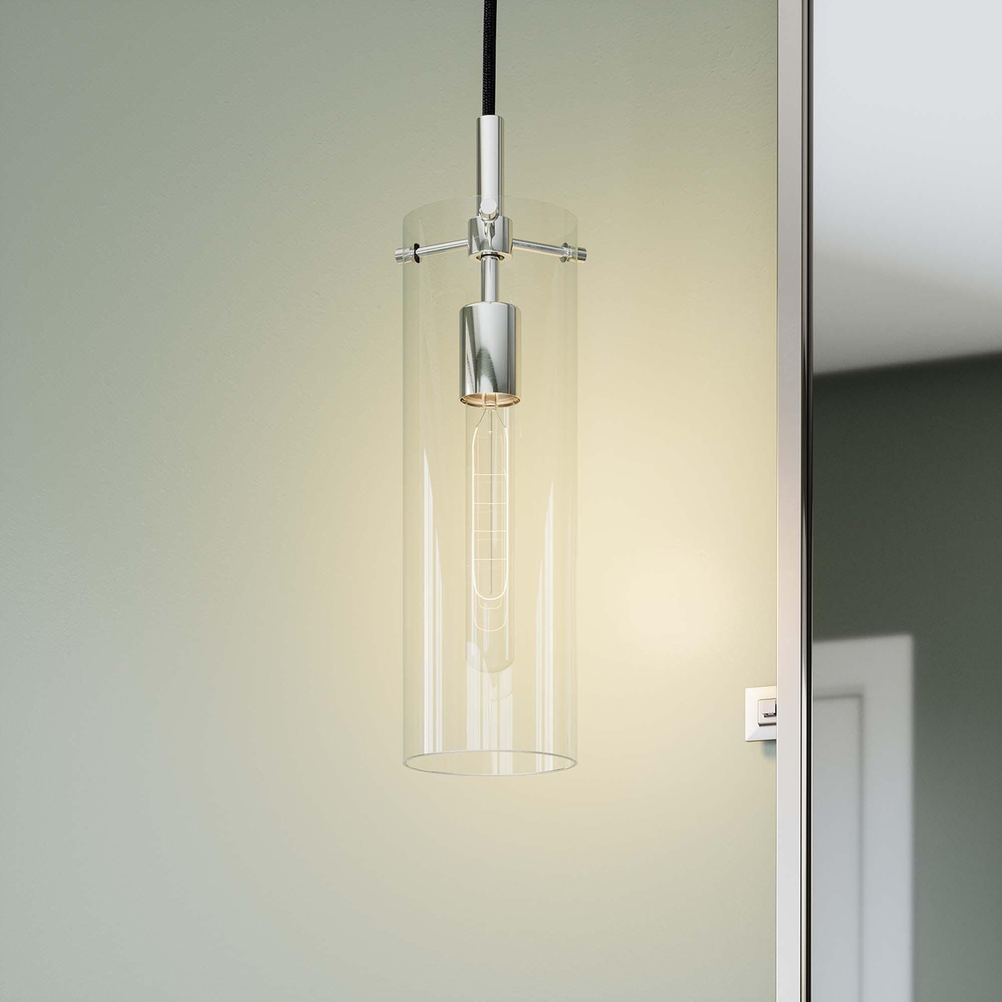 Modway Skylark Pendant Light, Silver, rollover