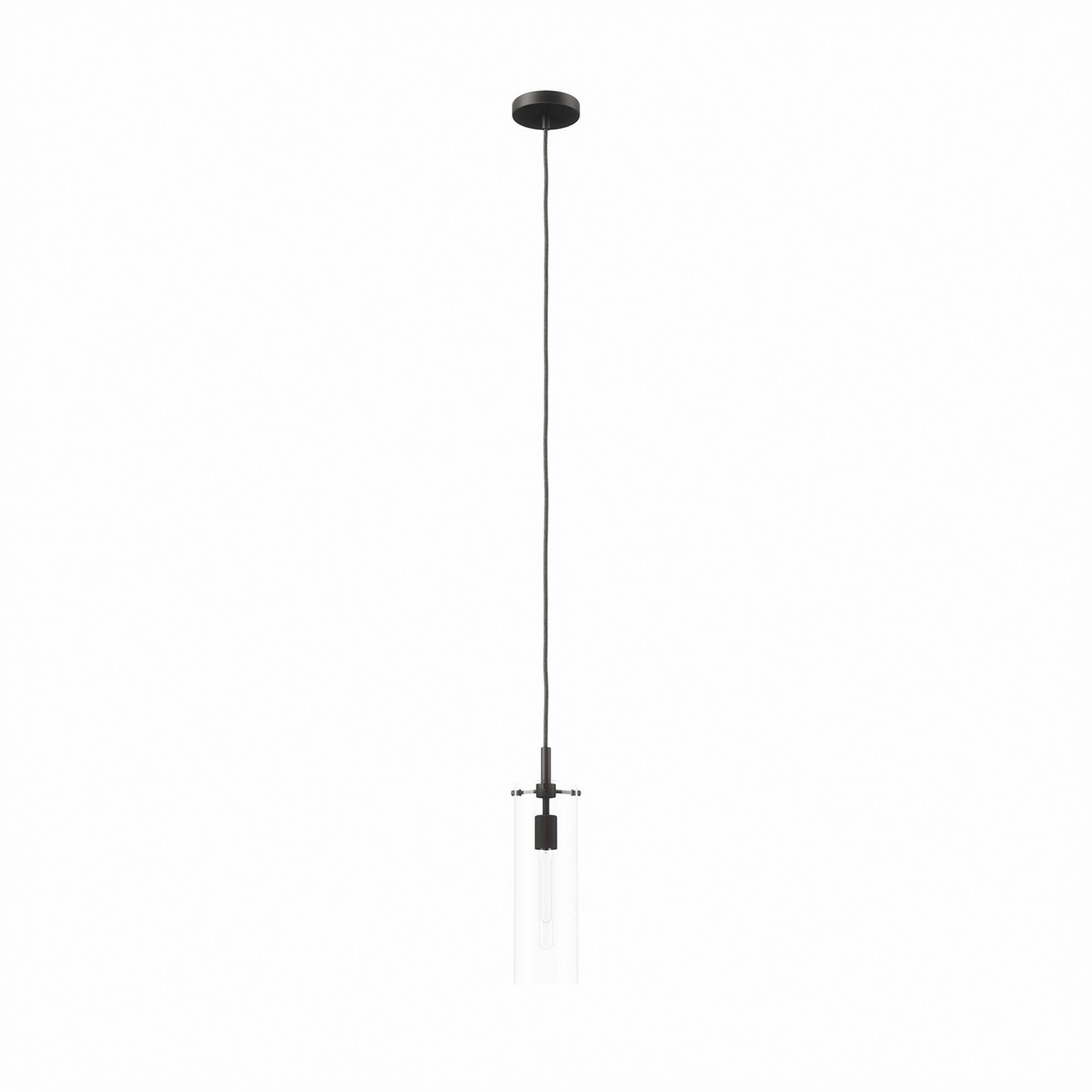 Modway Skylark Pendant Light, Clear/Black, large