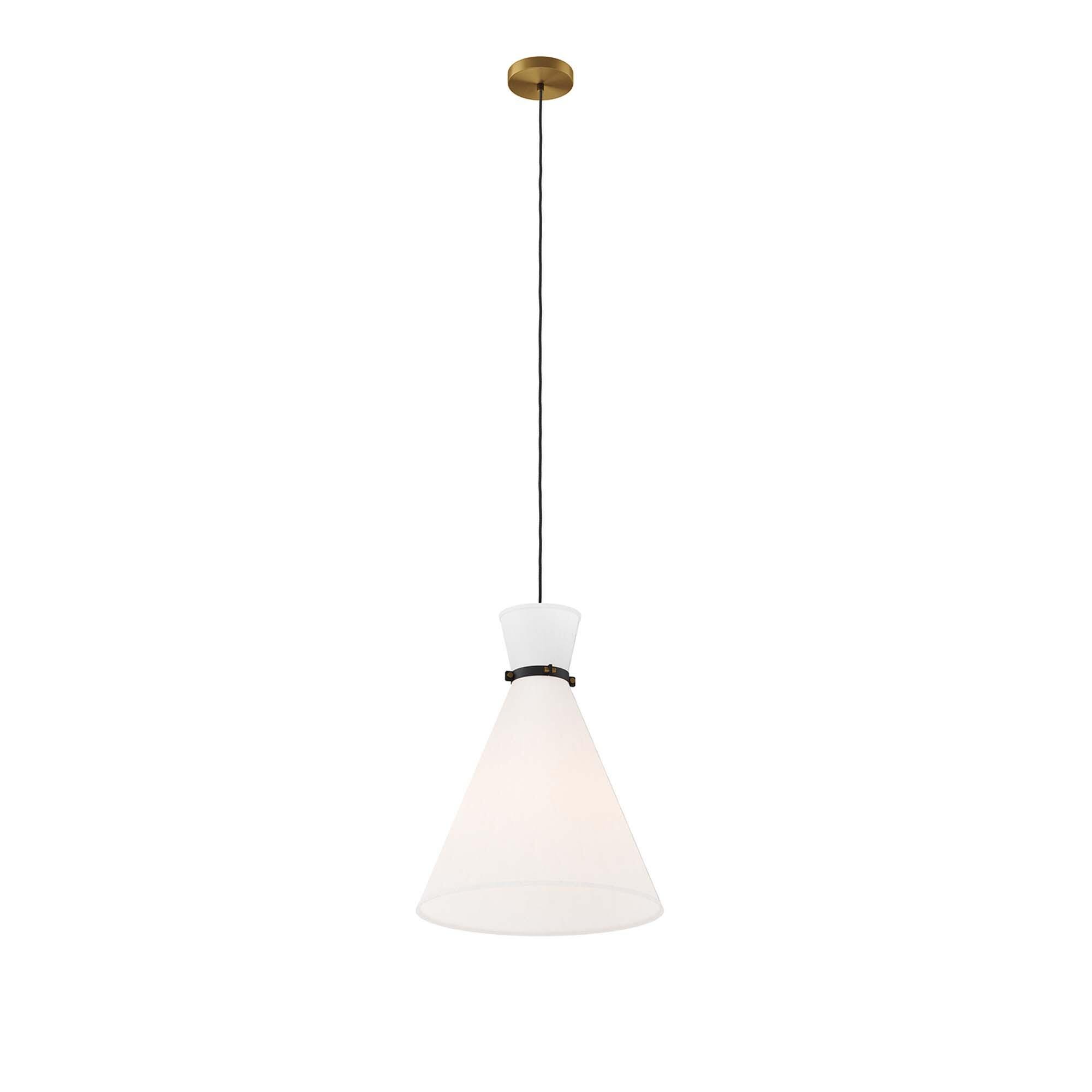 Modway Starlight Pendant Light, White/Brass, large