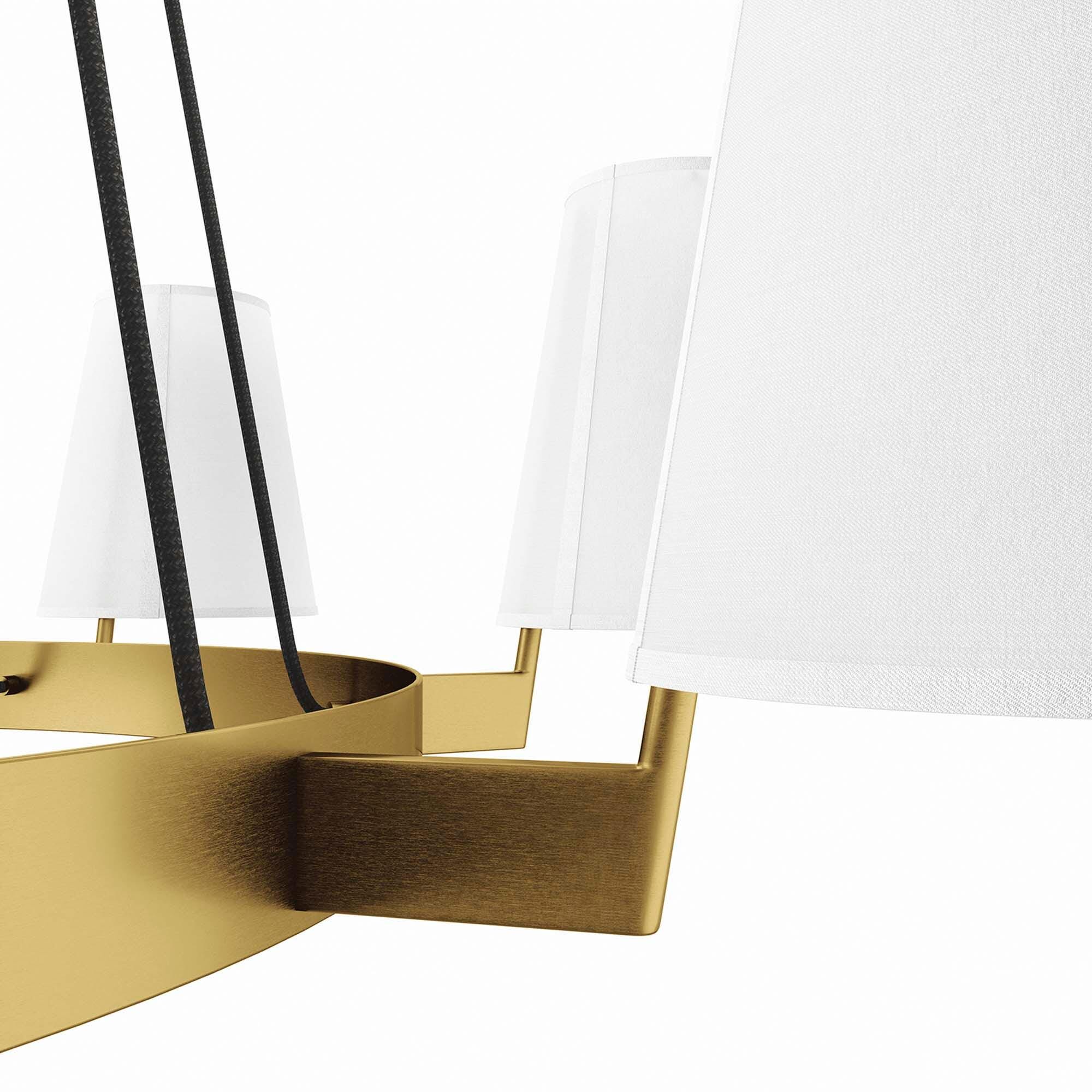 Modway Surround 8-Light Chandelier, White/Brass, large