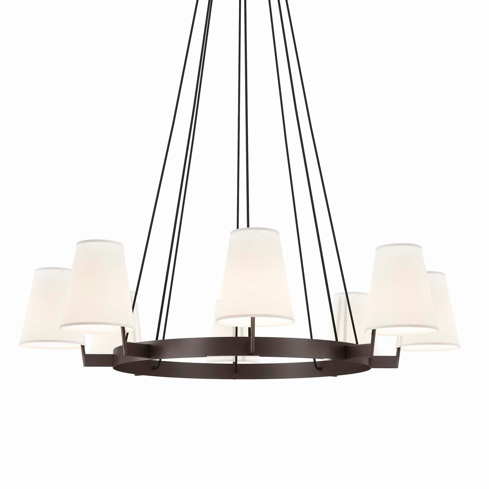 Modway Surround 8-Light Chandelier, White/Bronze, large