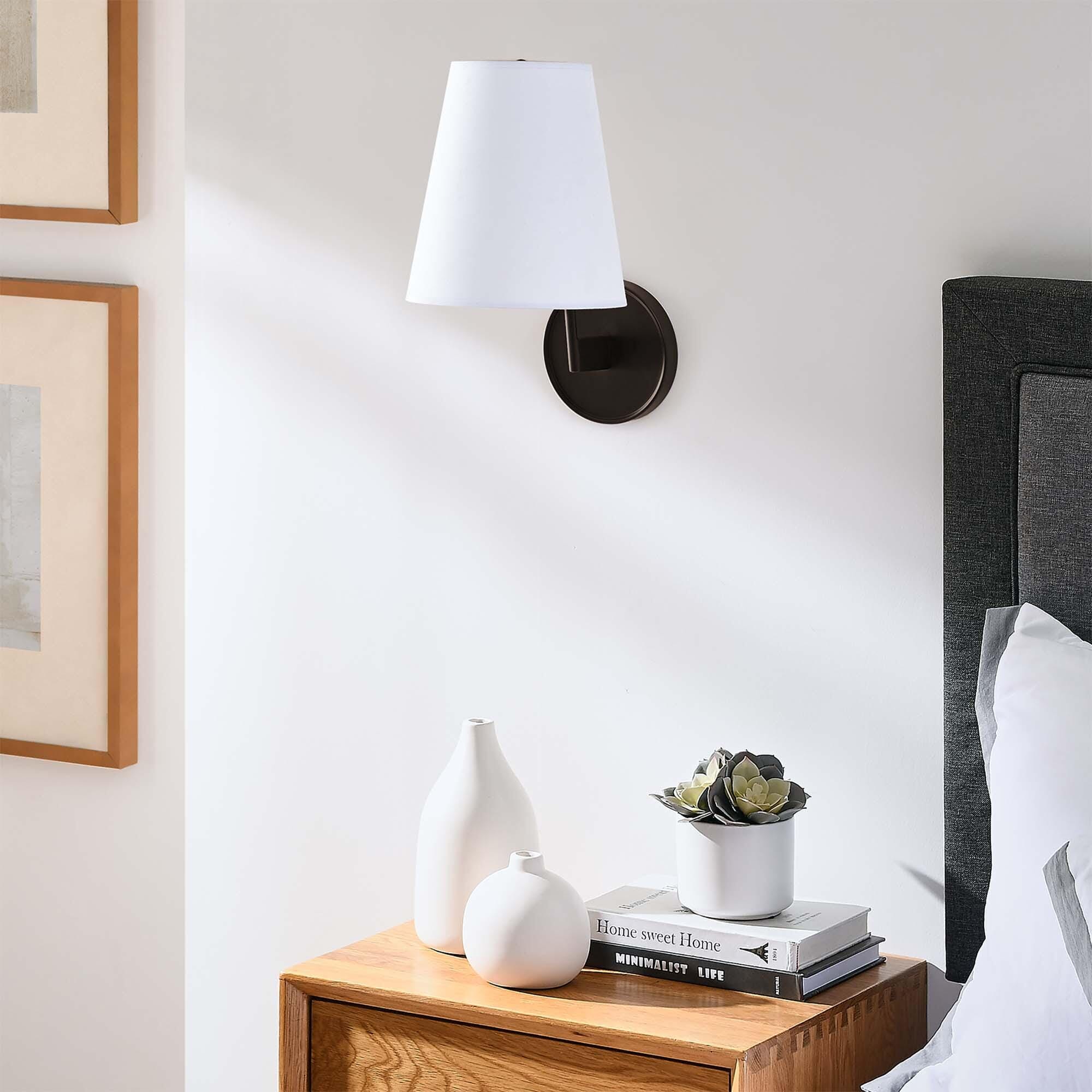 Modway Surround Wall Sconce, White/Bronze, rollover