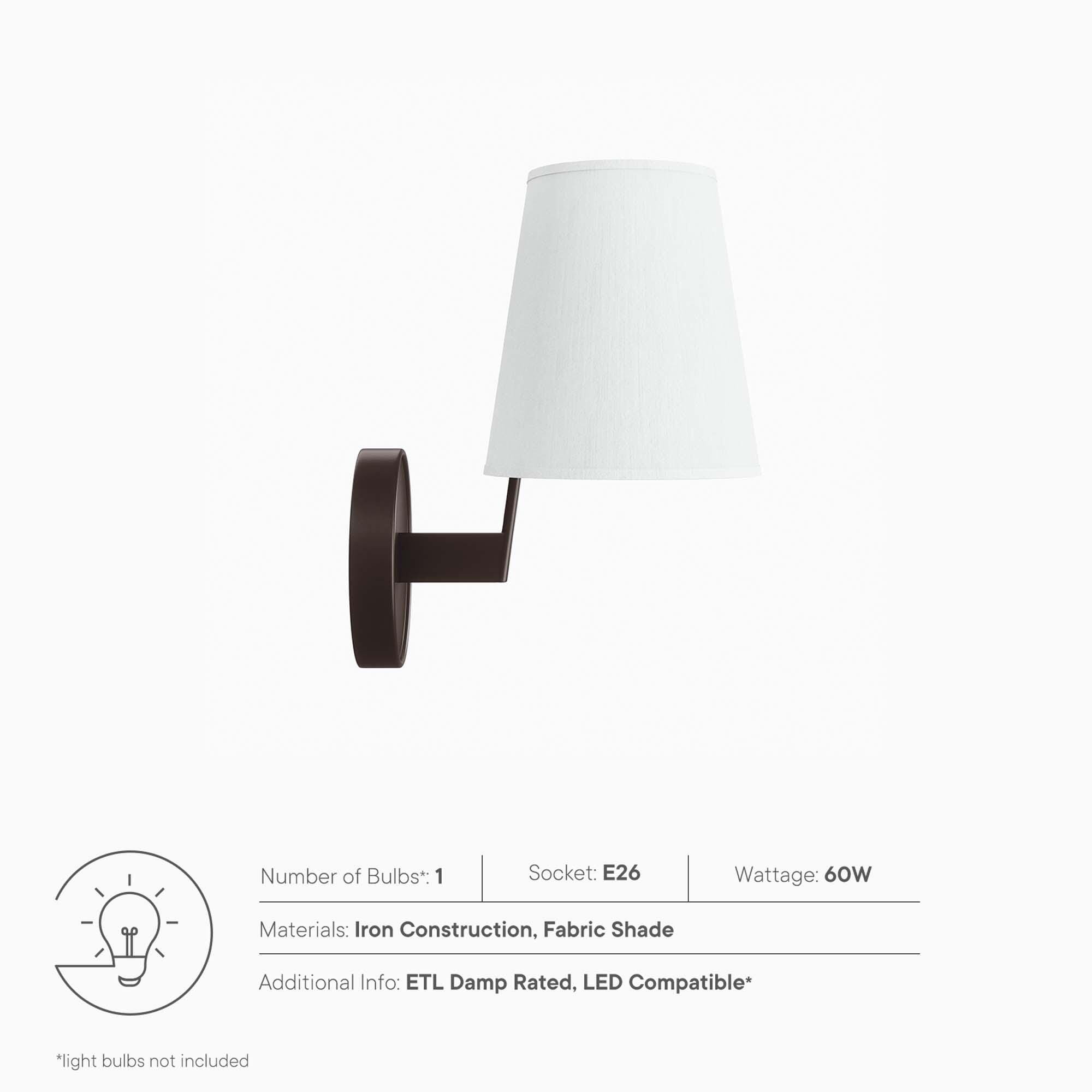 Modway Surround Wall Sconce, White/Bronze, large