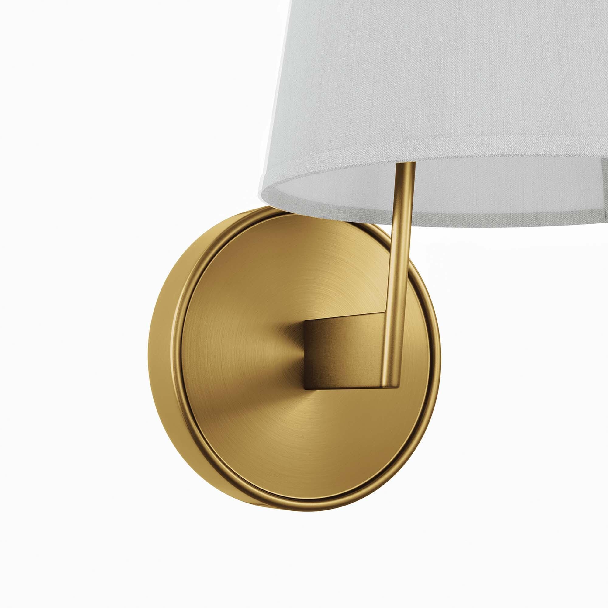 Modway Surround Wall Sconce, White/Brass, large