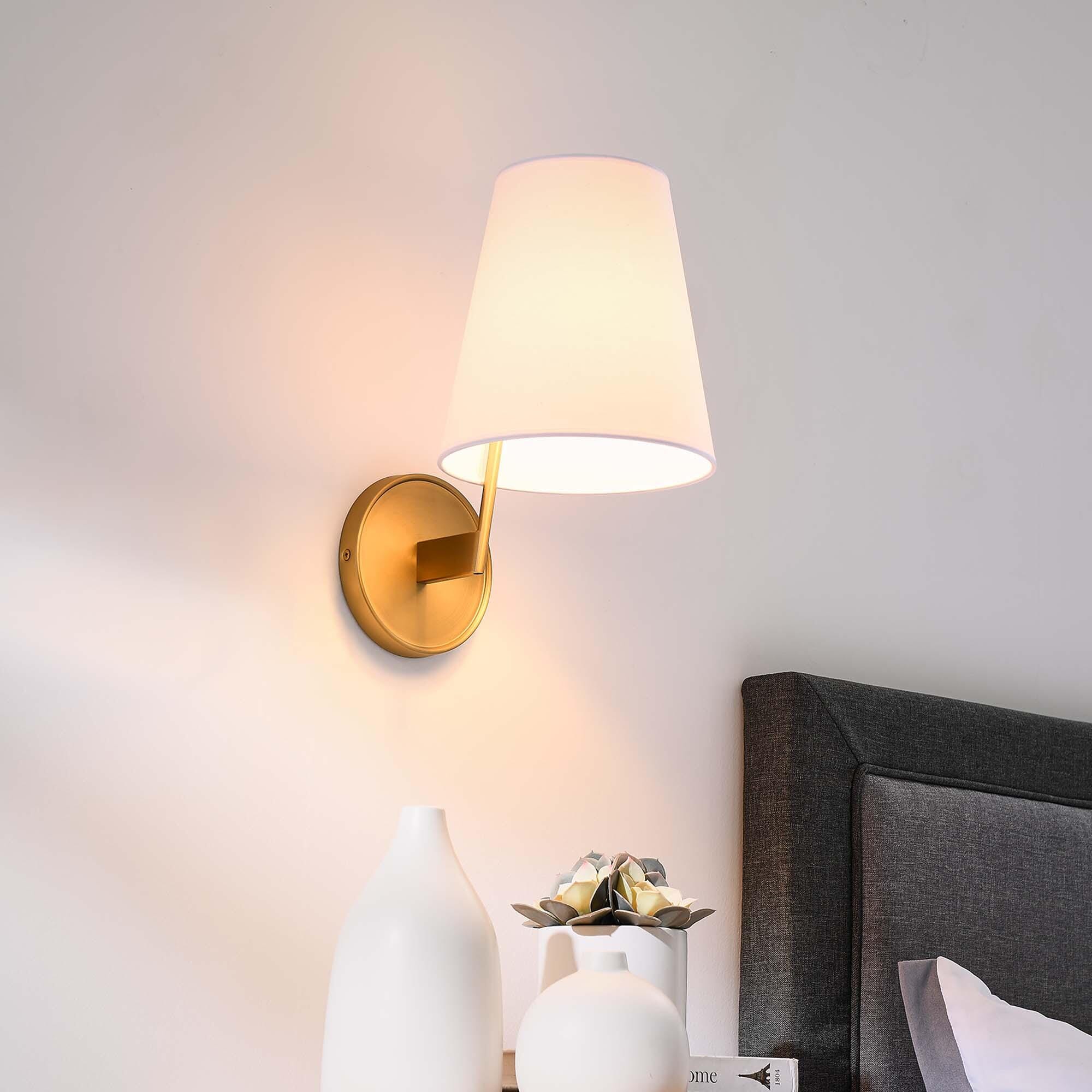 Modway Surround Wall Sconce, White/Brass, large