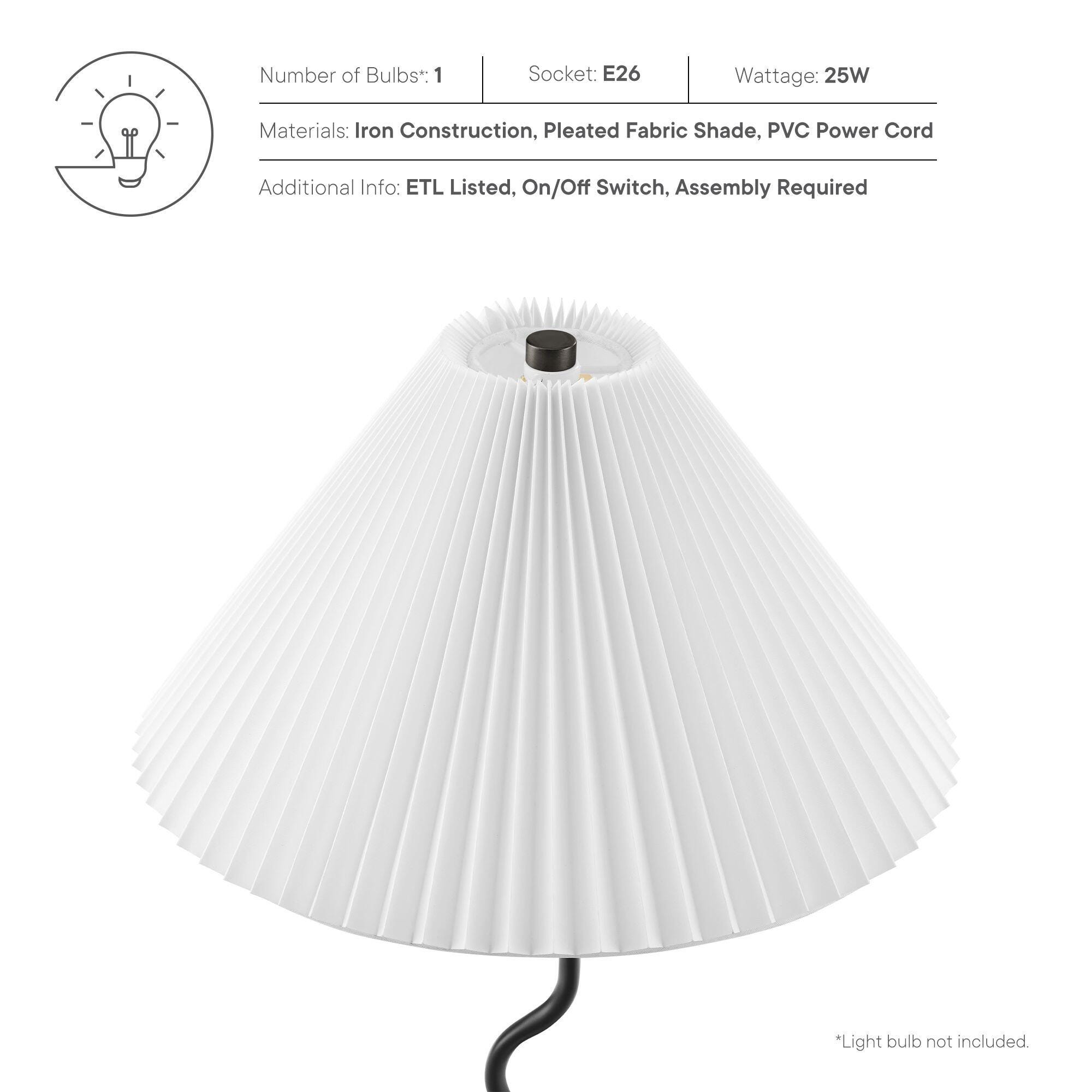 Modway Wave Table Lamp, , large