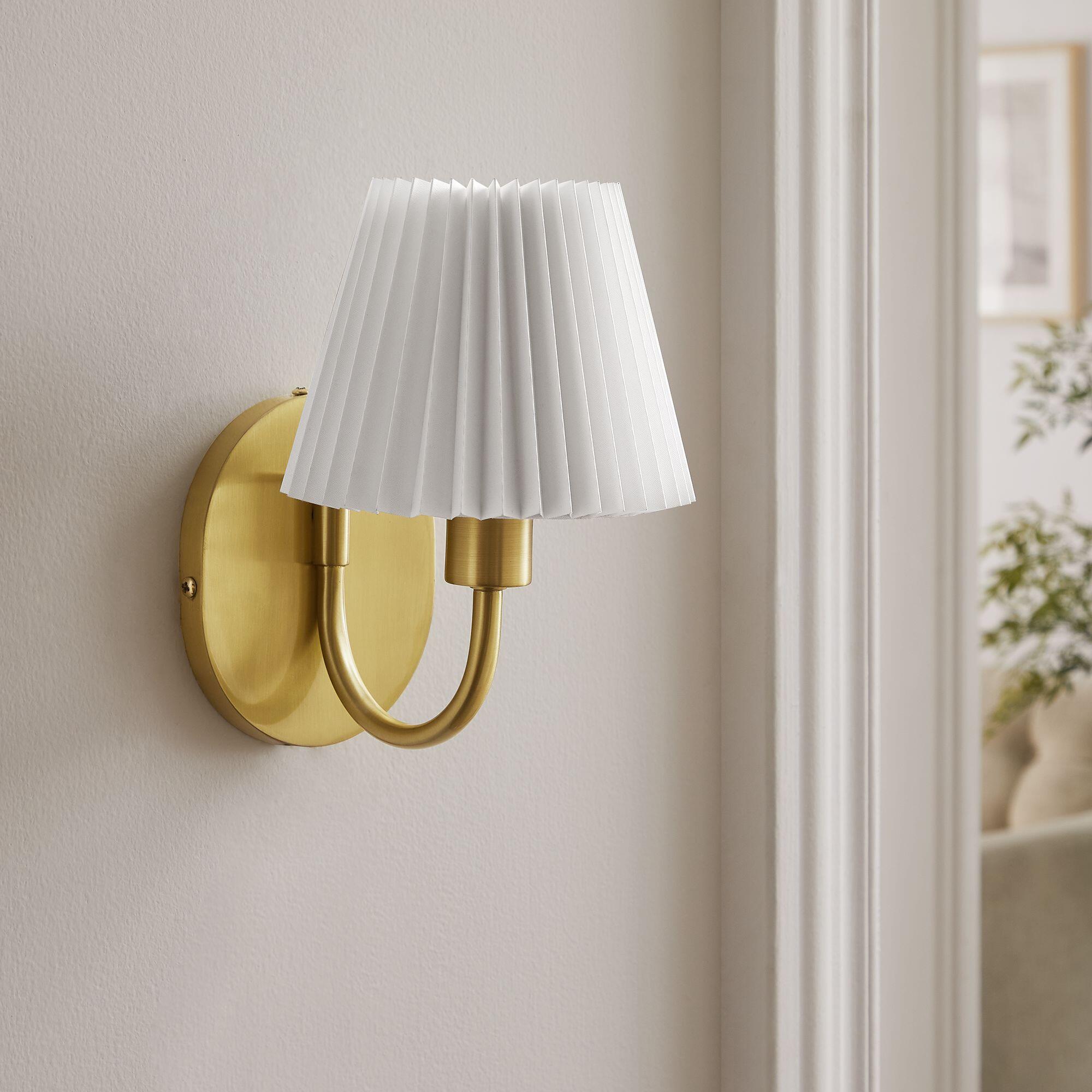 Modway Wave Wall Sconce, Brass, rollover